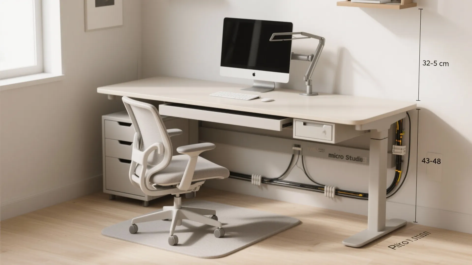 Ergonomic micro-layouts and cable discipline