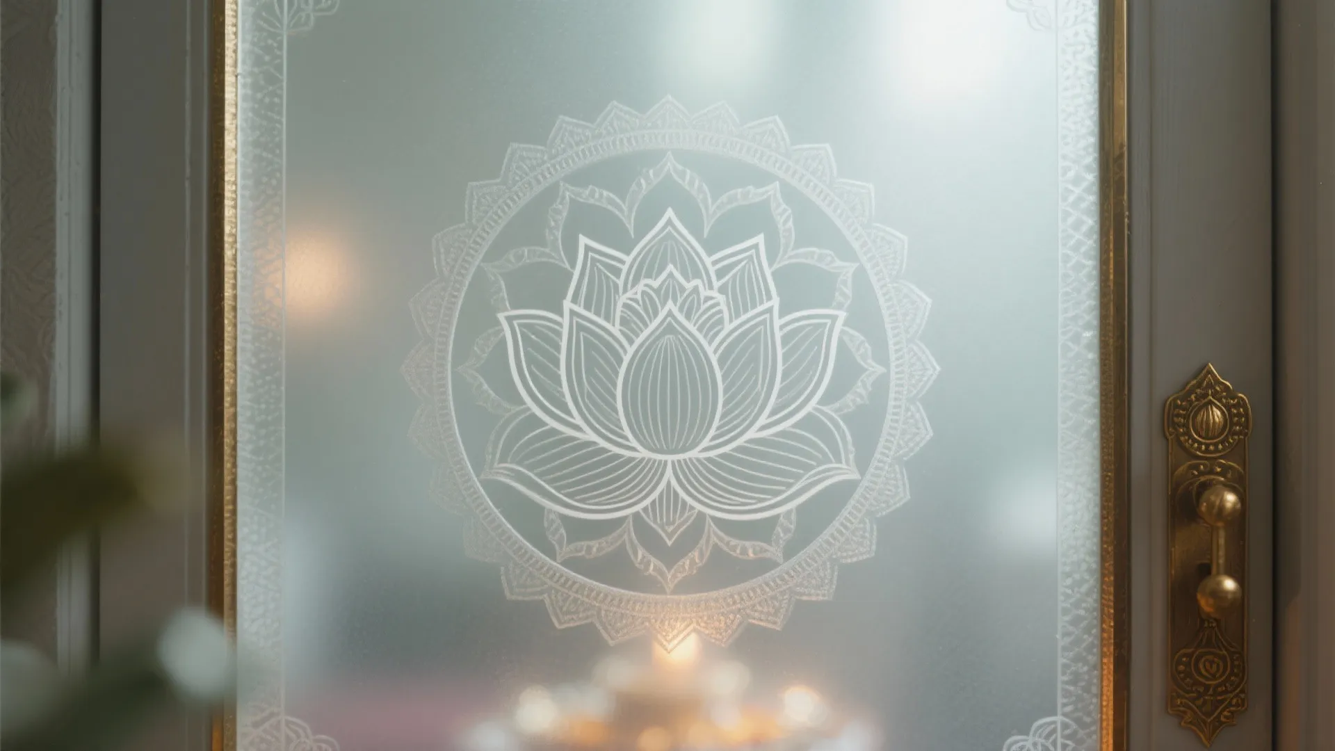 Etched Mandala Frosted Panels