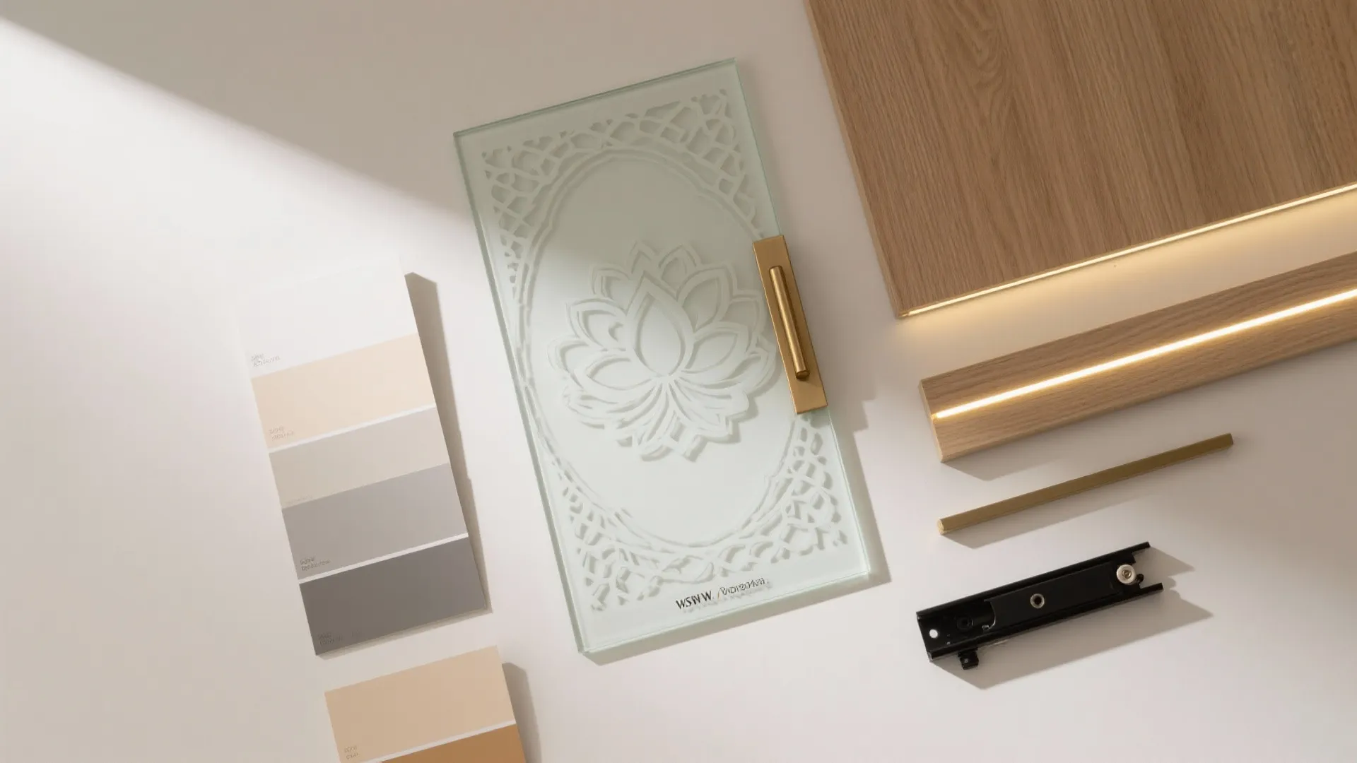 Etched Glass Doors with Traditional Motifs