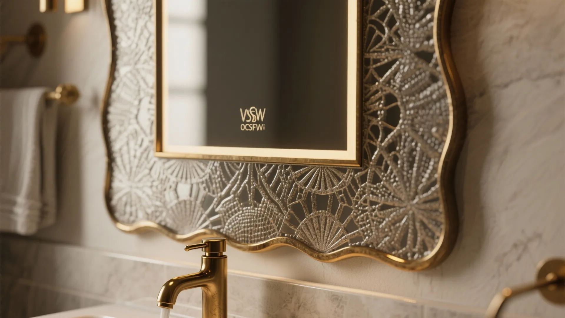 5. Etched or Framed Accent Mirror as Art