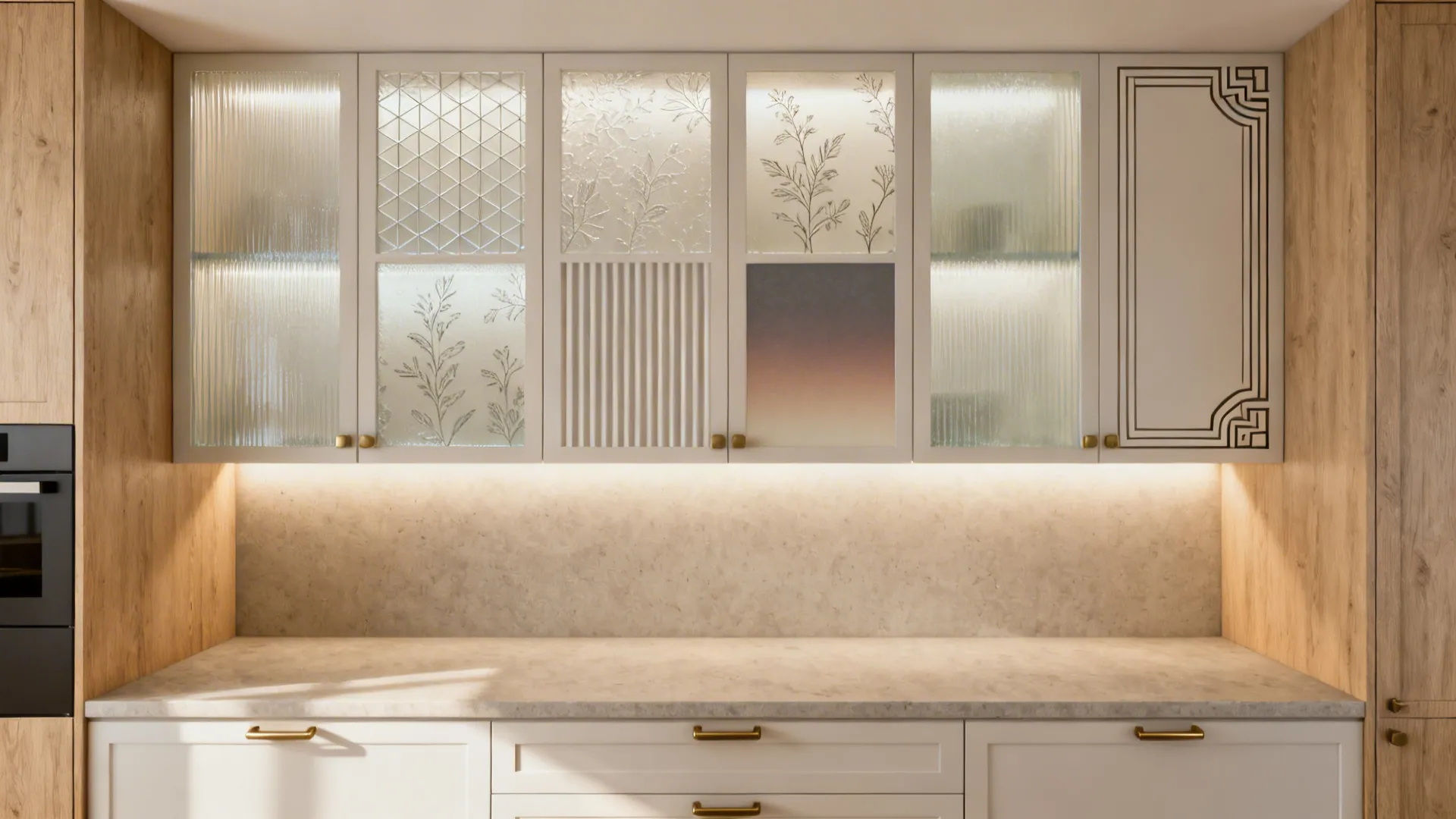 5 Glass Etching Designs for Kitchen Cabinets