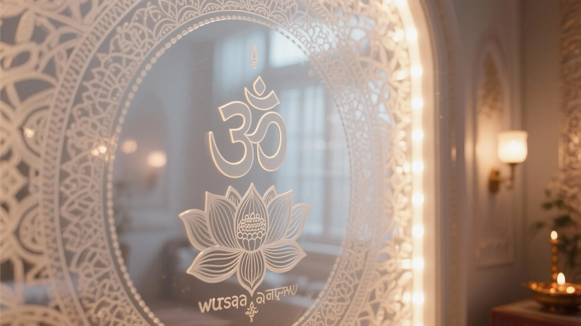 Intricate Etched Glass Panels