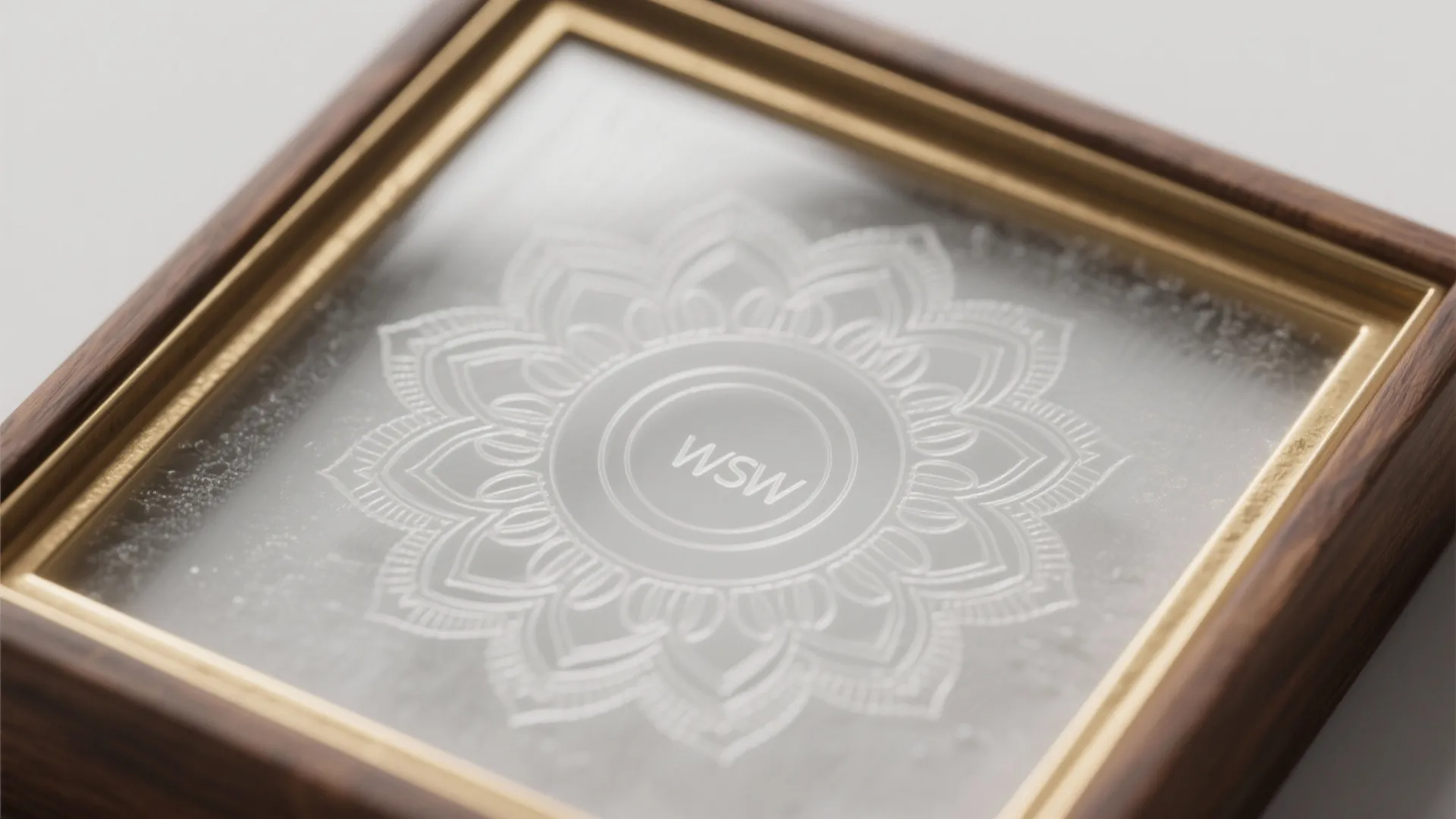 Etched or Patterned Glass with Sacred Motifs