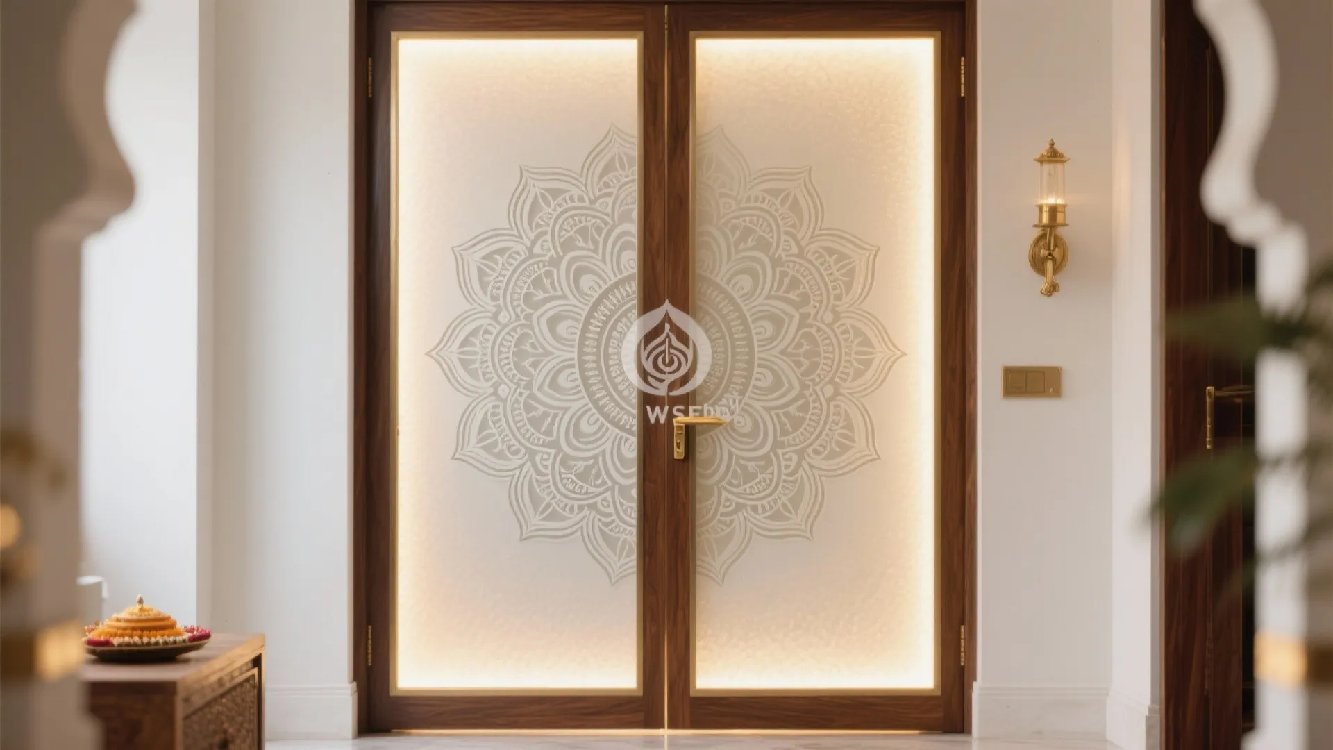 Etched or Sandblasted Mandala Panels with Backlighting