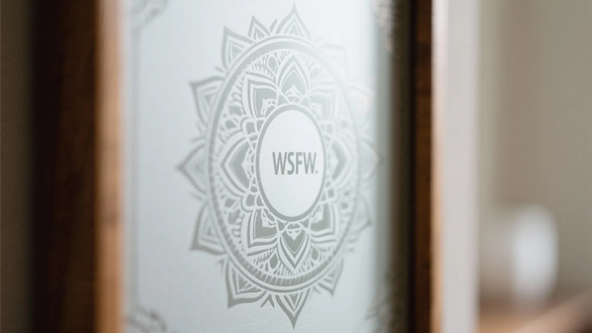 Etched Mandala or Om Motif (Partial Frost)