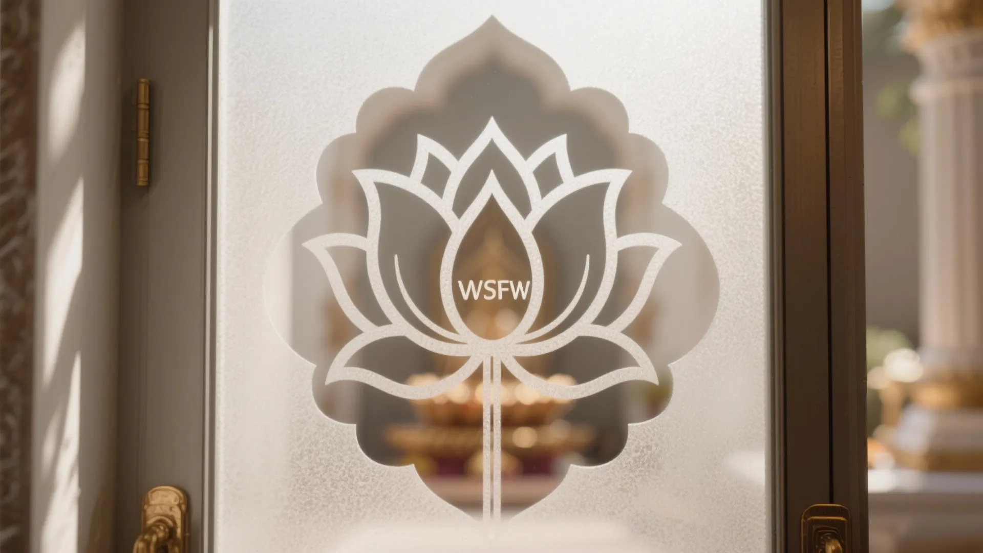 Etched or Patterned Glass with Sacred Motifs