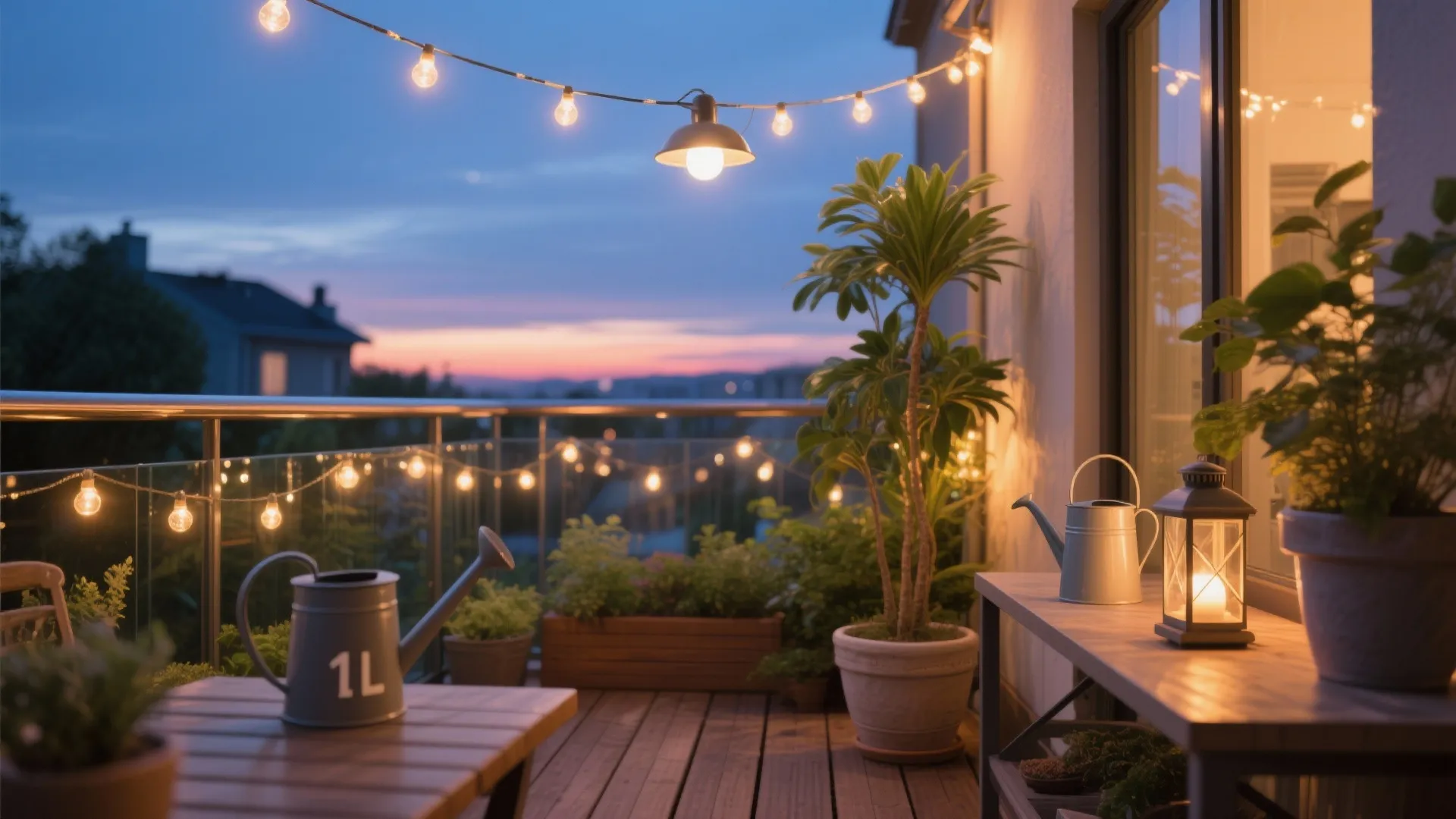 Evening ambiance and easy watering routines