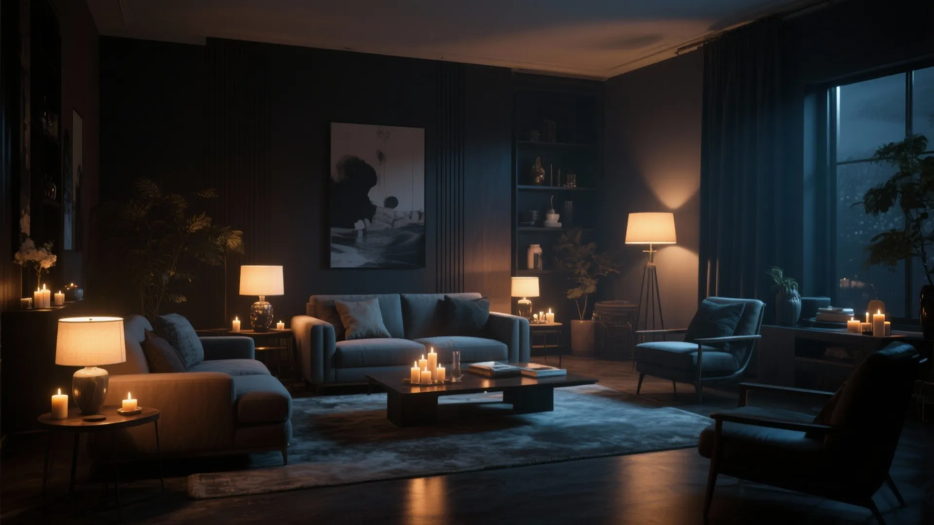 8. Dramatic evening lighting