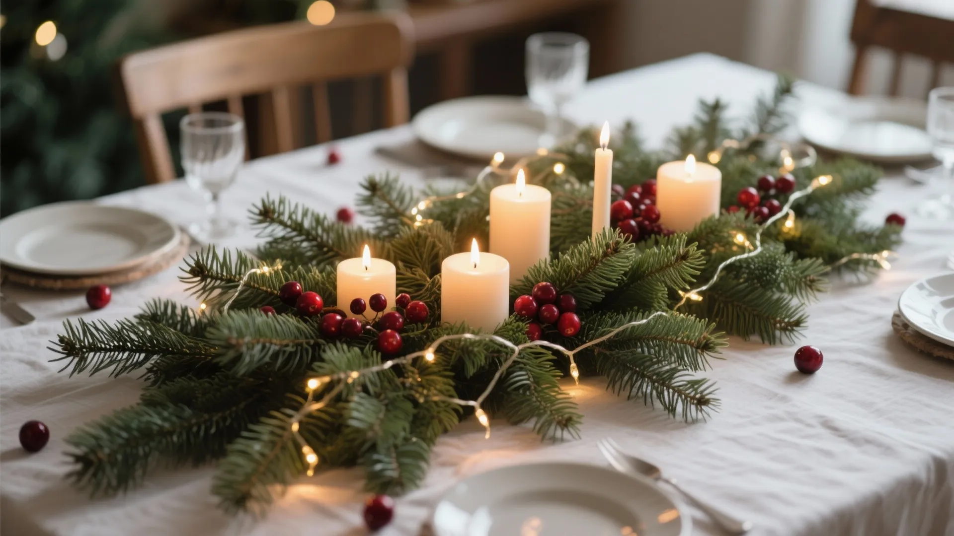 2. Evergreen Centerpiece