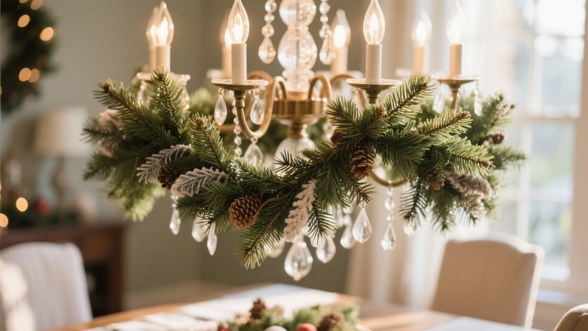 1. Wrap It in Evergreen Garland