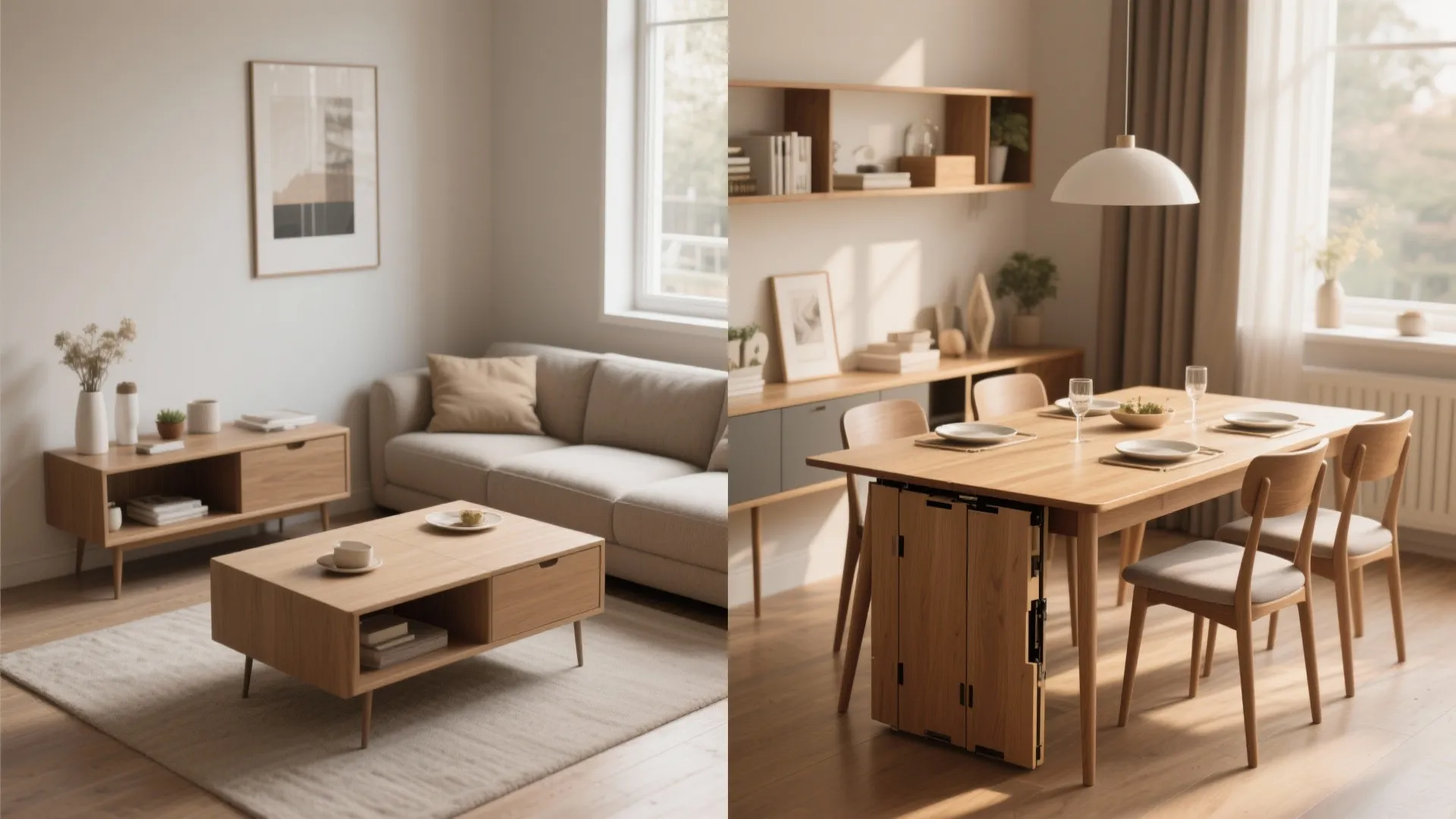 10. Expandable Dining Tables in the Living Room