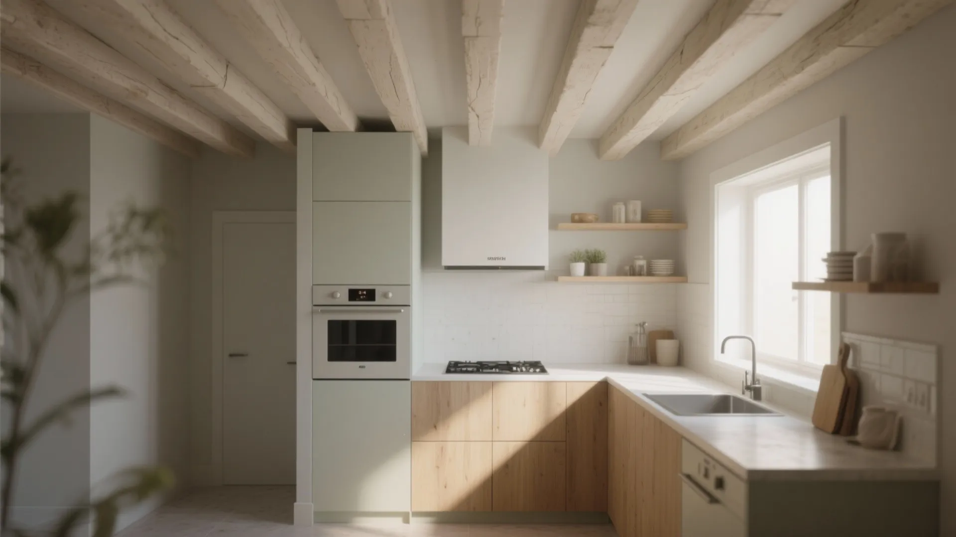 5. Integrated Exposed Beams or Faux Beams