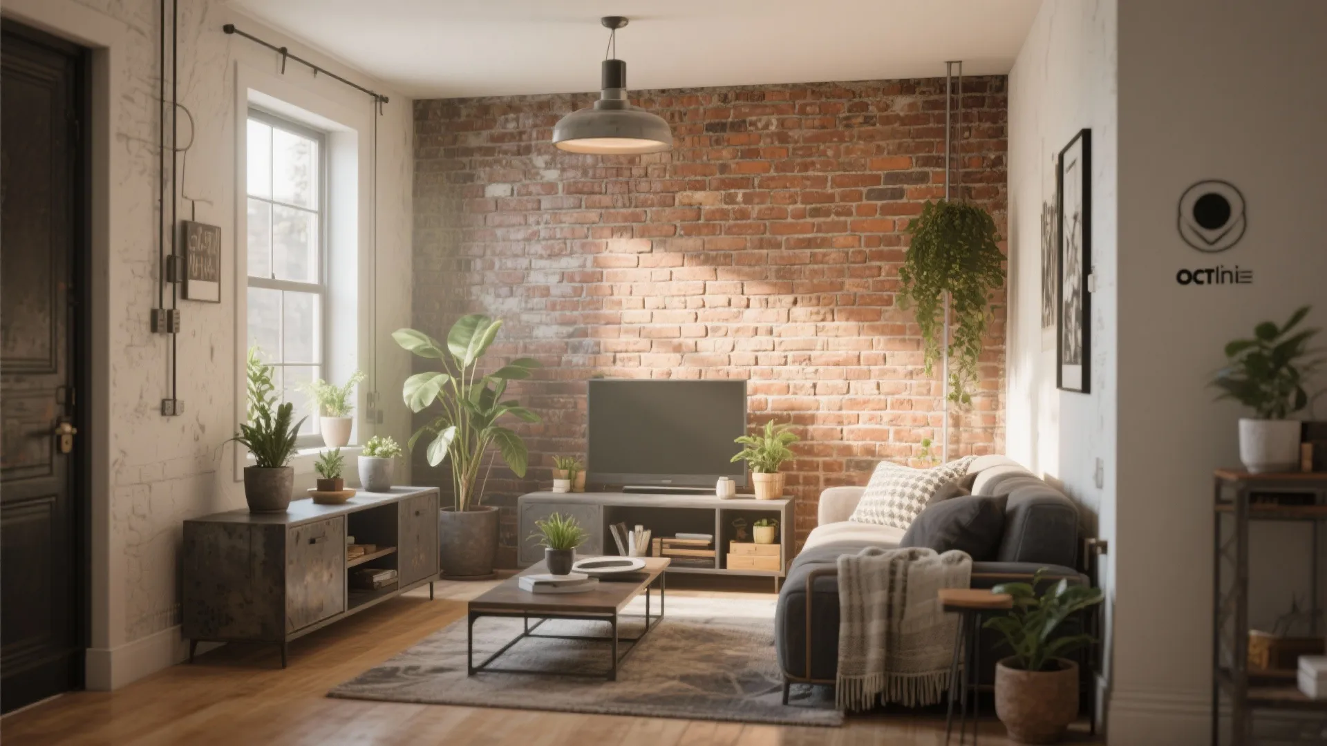 Exposed Brick Feature Wall