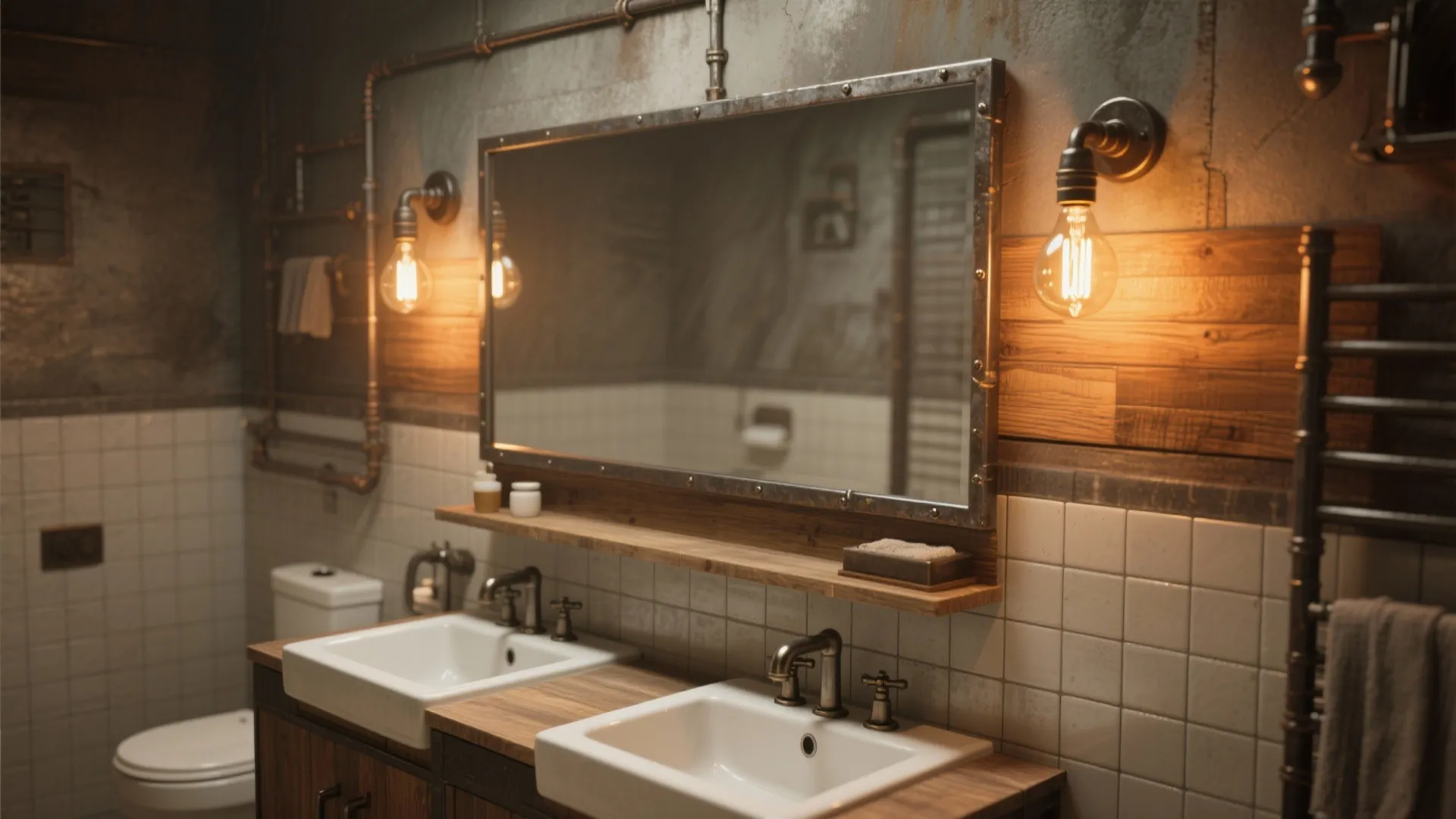 3. Exposed Bulb Wall Lights