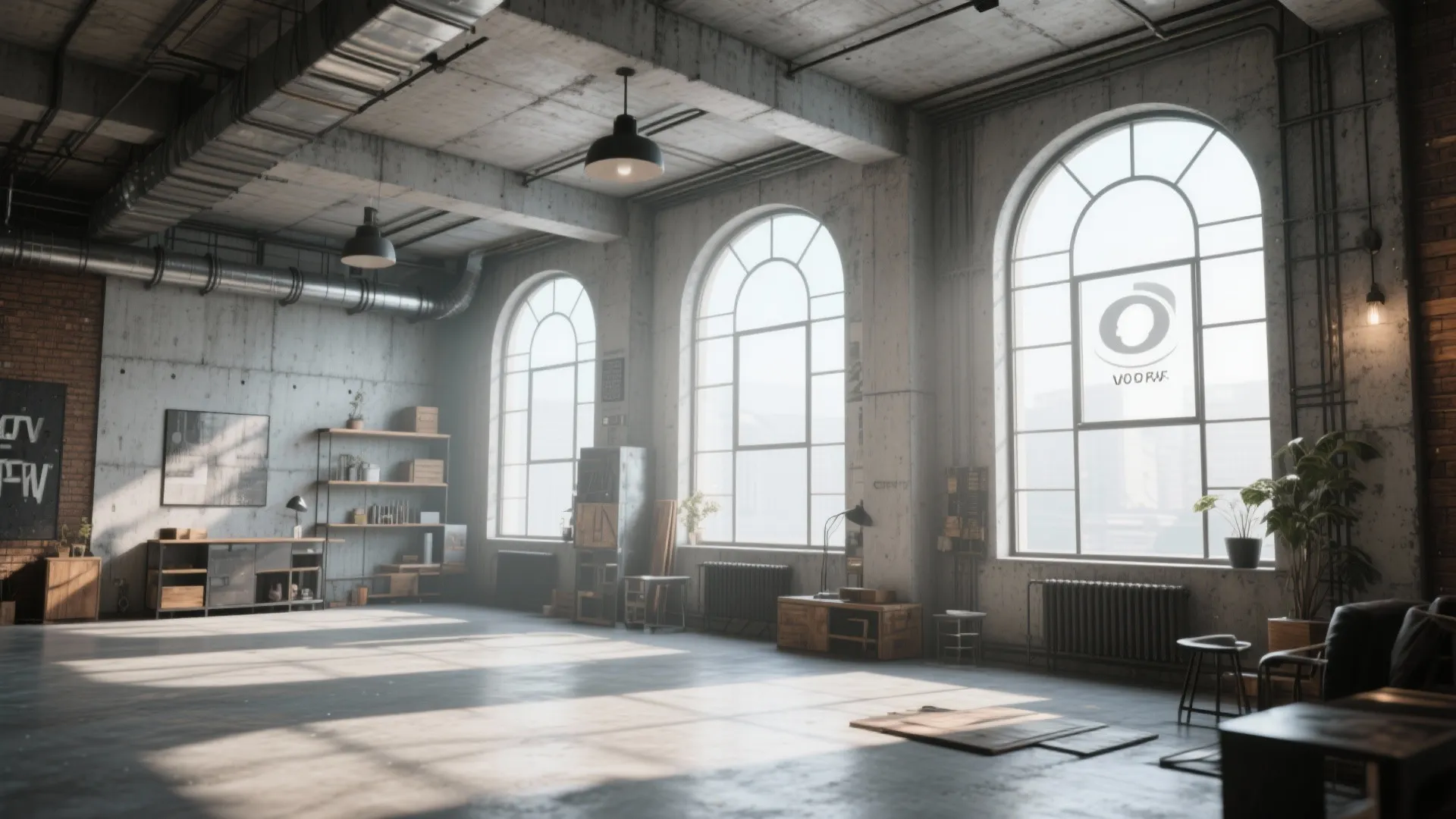 Exposed Concrete Ceiling