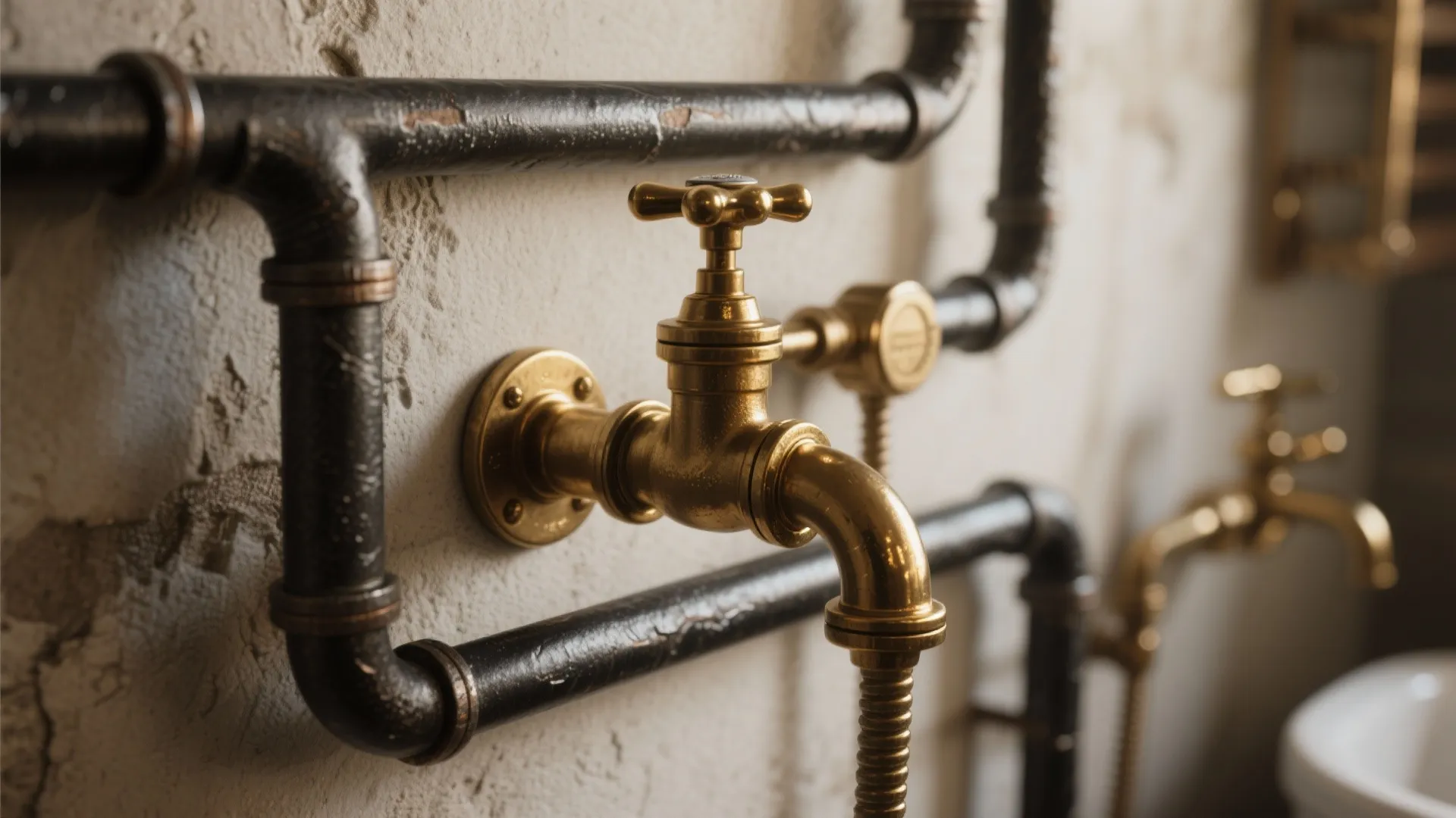 Idea 4: Exposed Plumbing Elements
