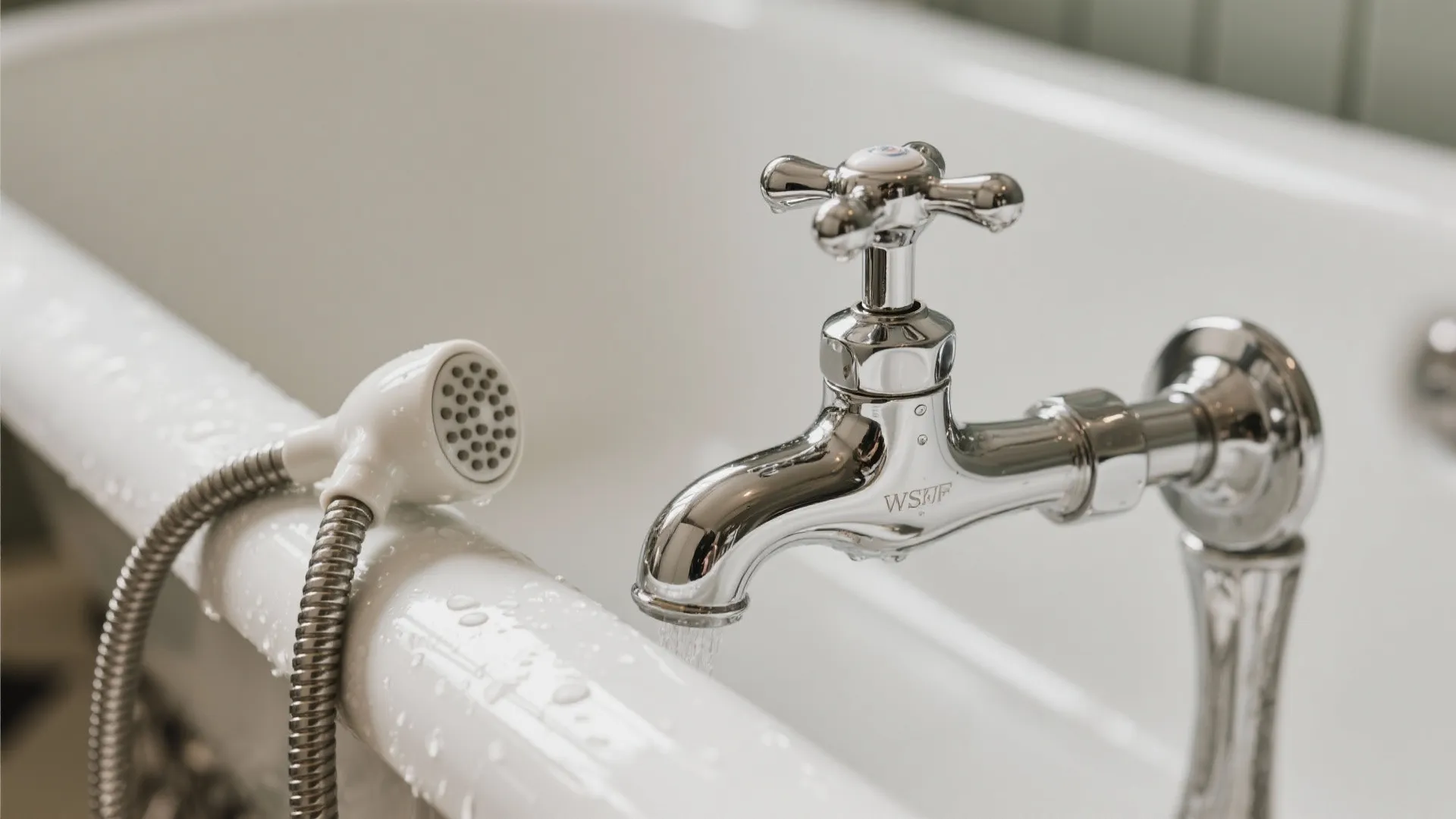 Clawfoot Tub with Exposed Plumbing