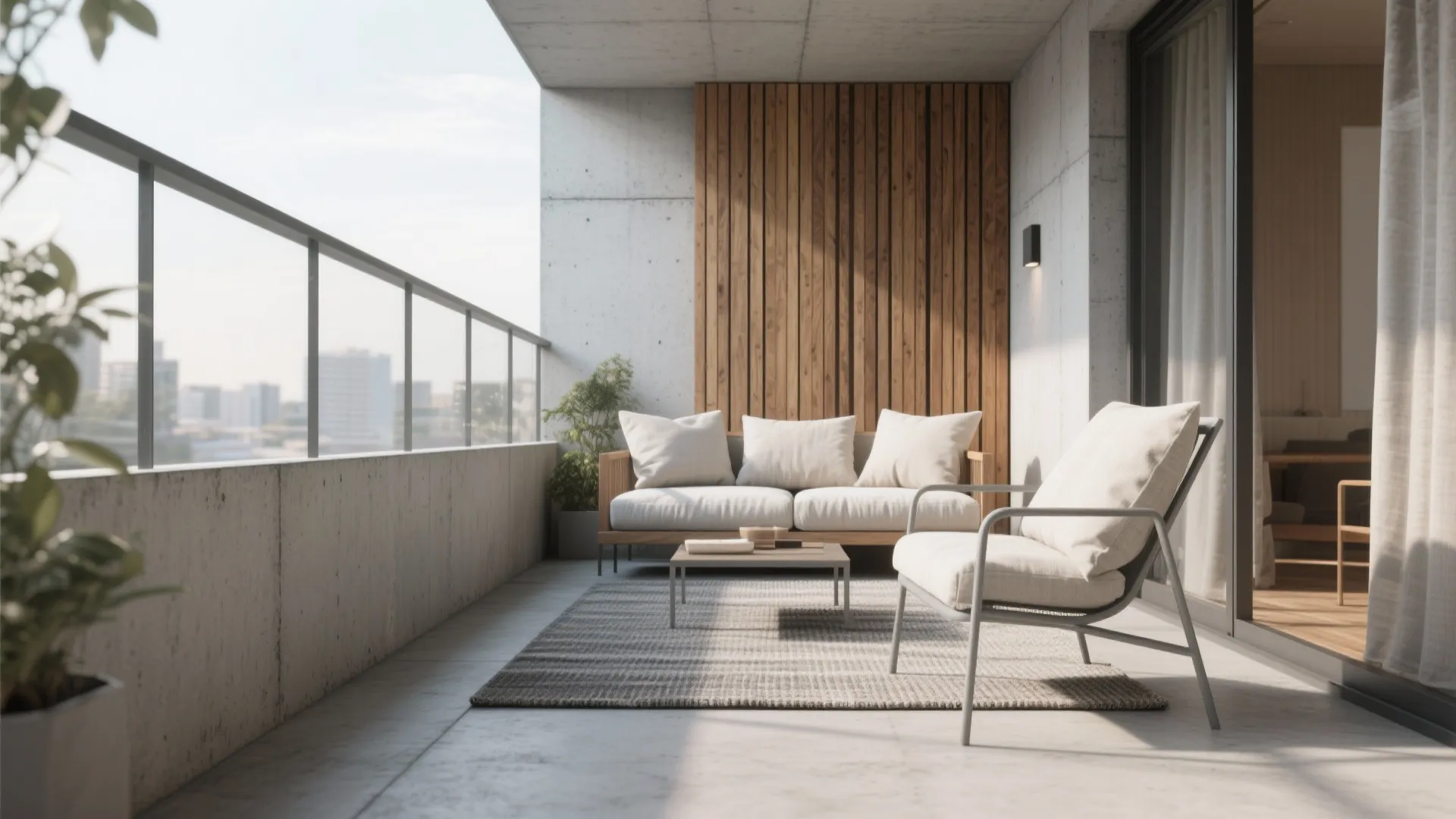 Exposed Concrete, Softened with Timber and Textiles