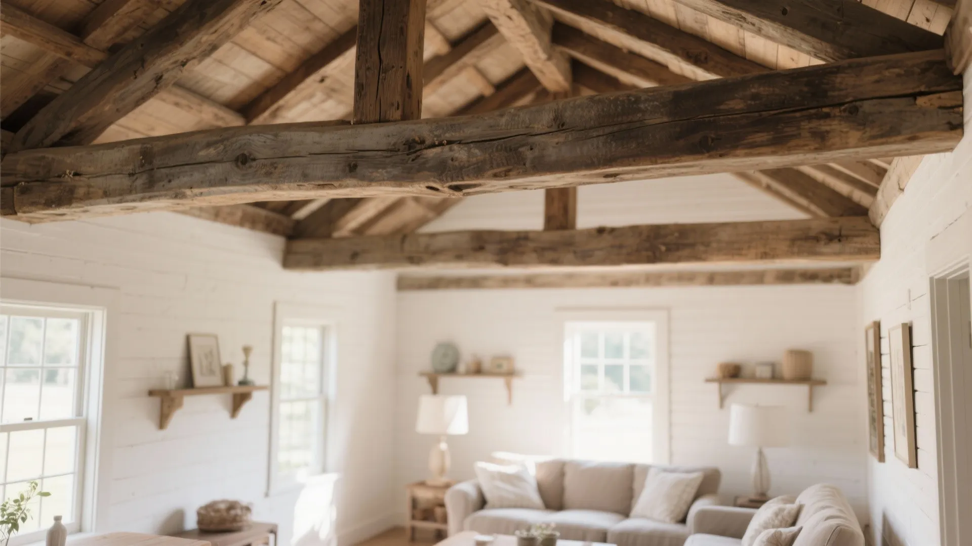 1. Exposed Wooden Beams for Character