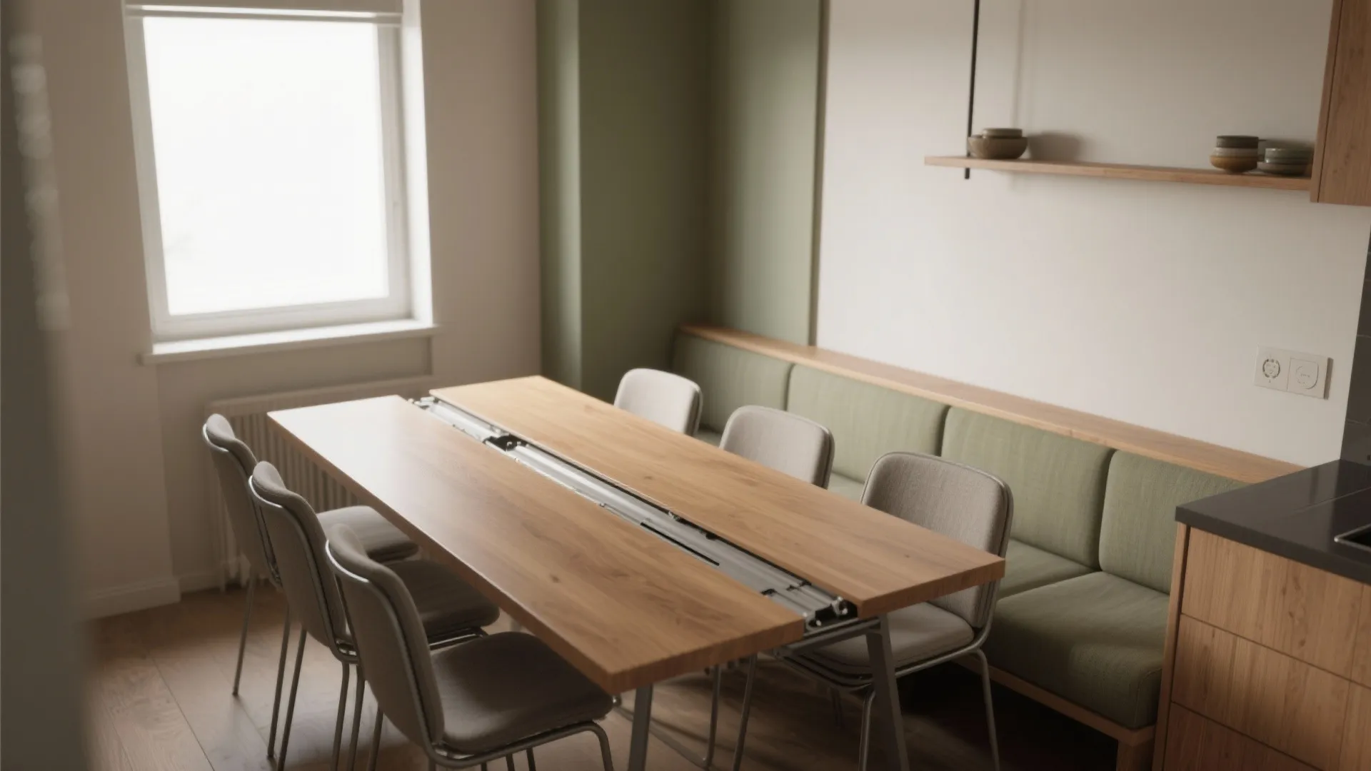 Flexible Furniture: Extendable Tables + Stackable Chairs