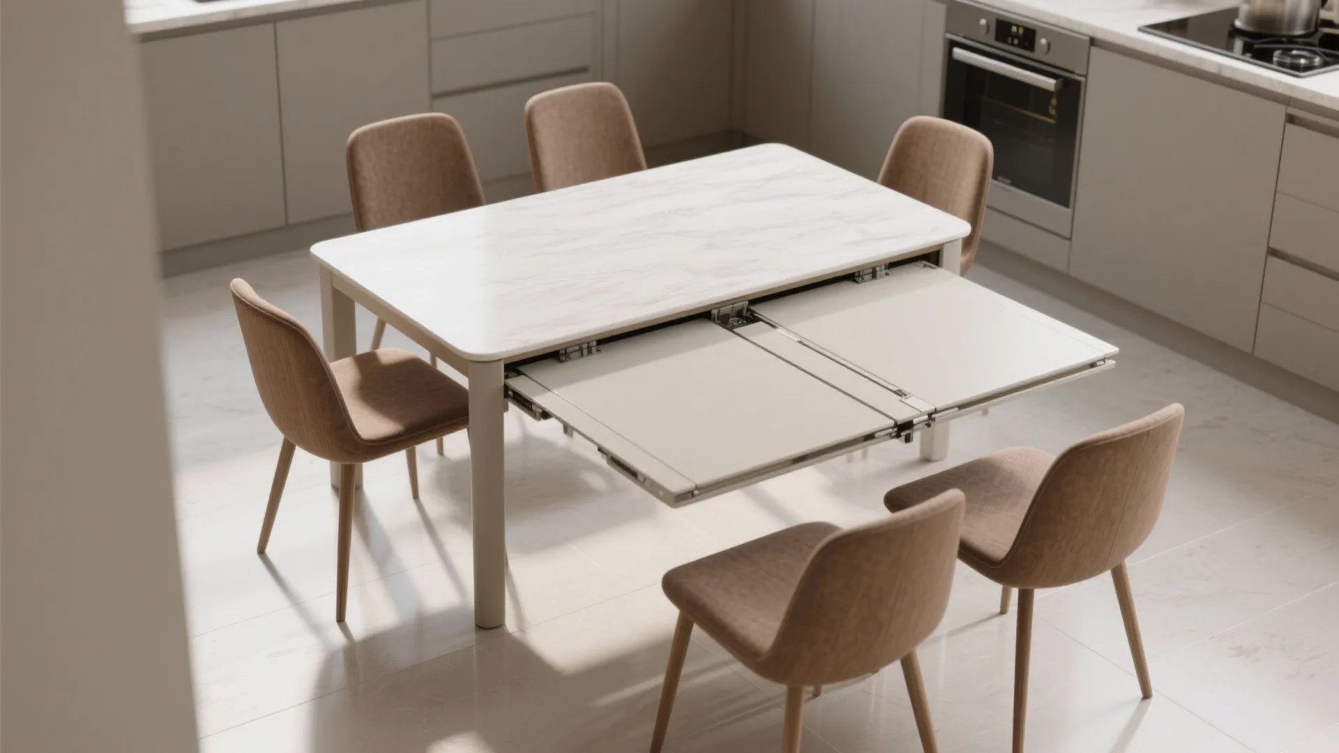 3. Try a drop-leaf or extendable table