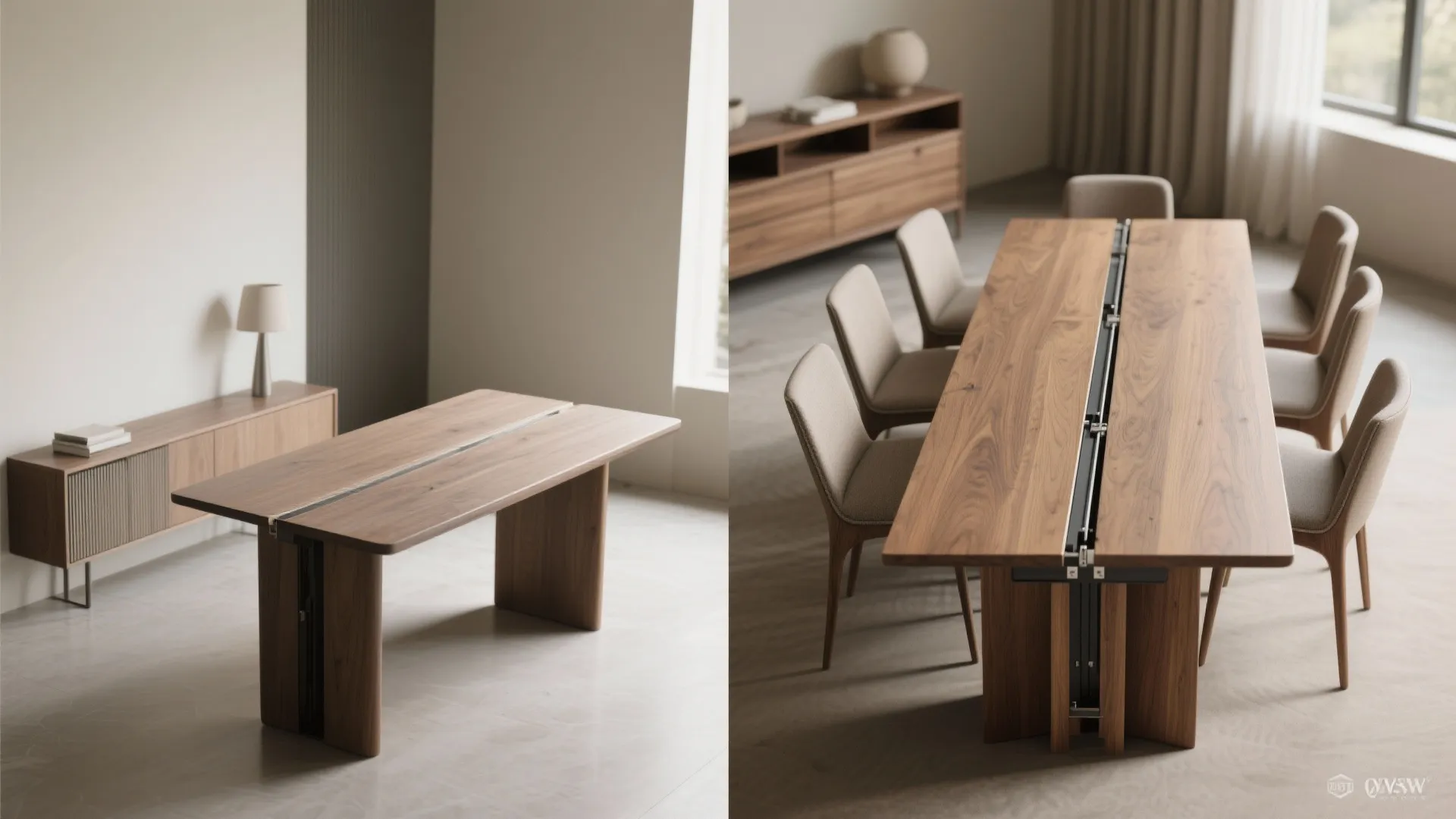 2. Extendable two-in-one table