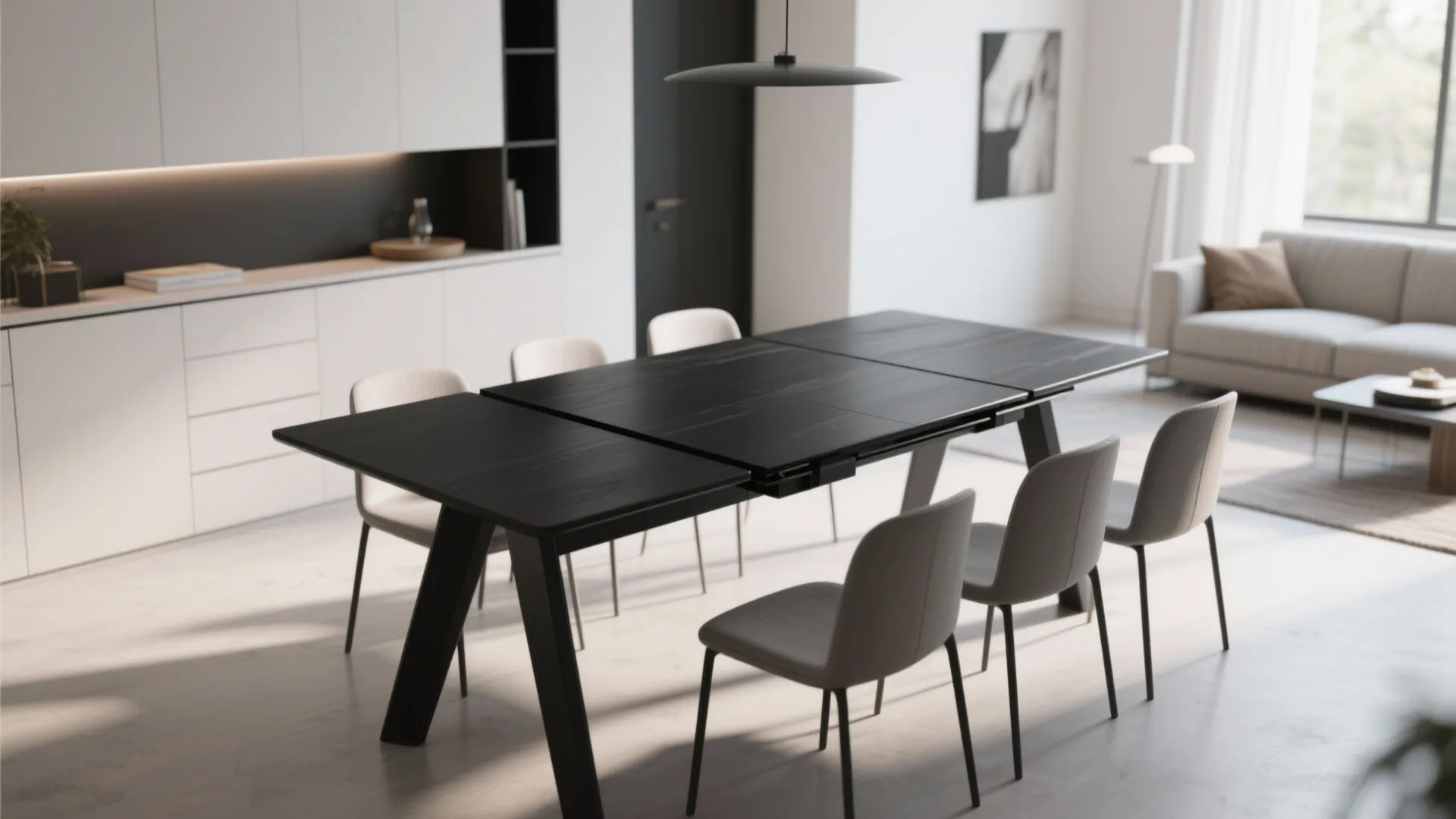 8. Extendable Black Tables