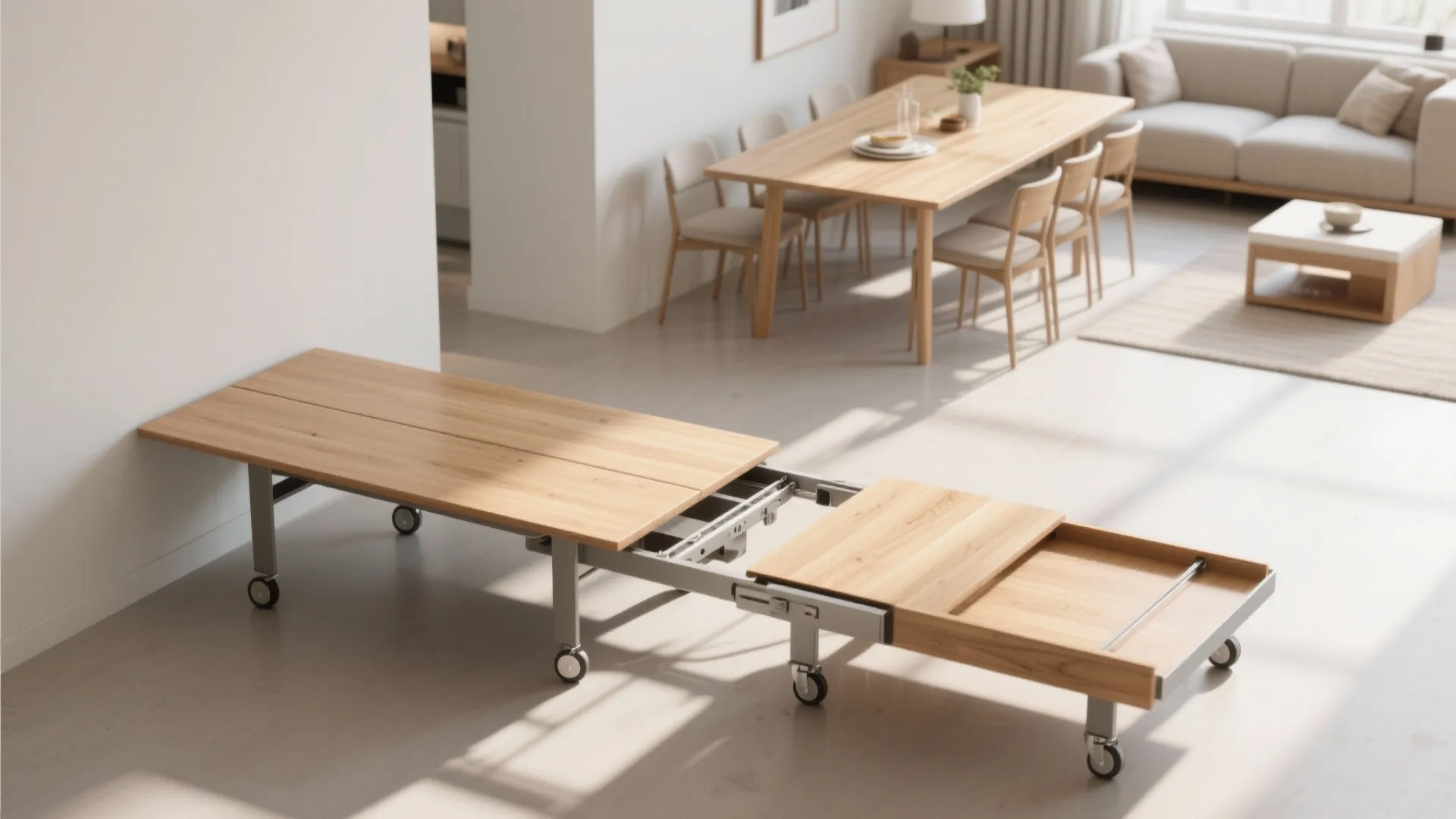 6. Extendable Table on Casters