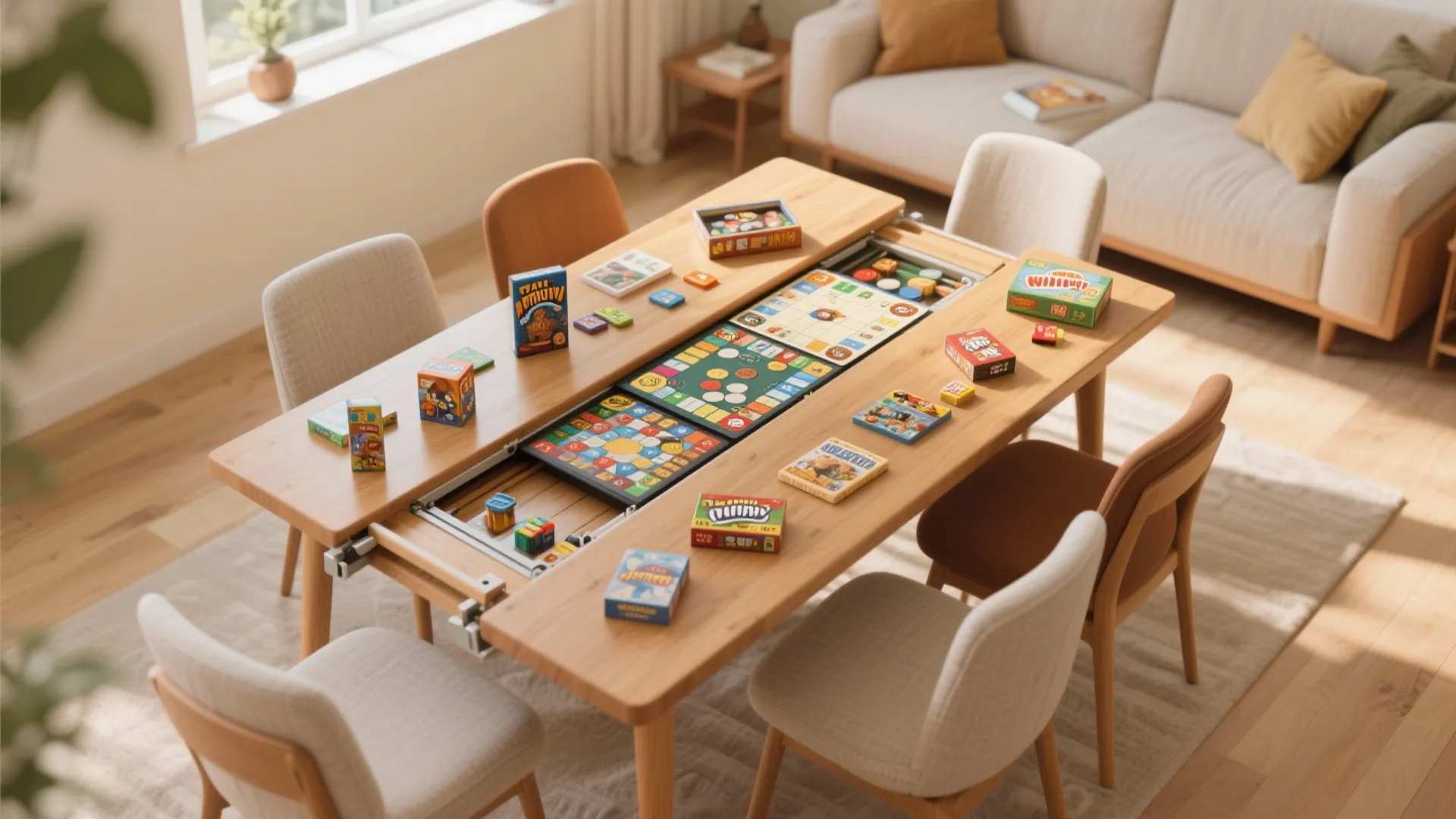 6. Extendable Dining-to-Game Table