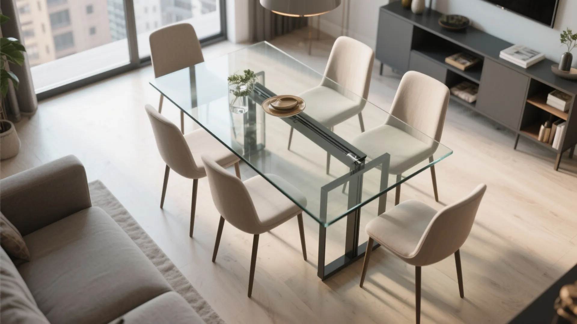 Extendable Glass Dining Table