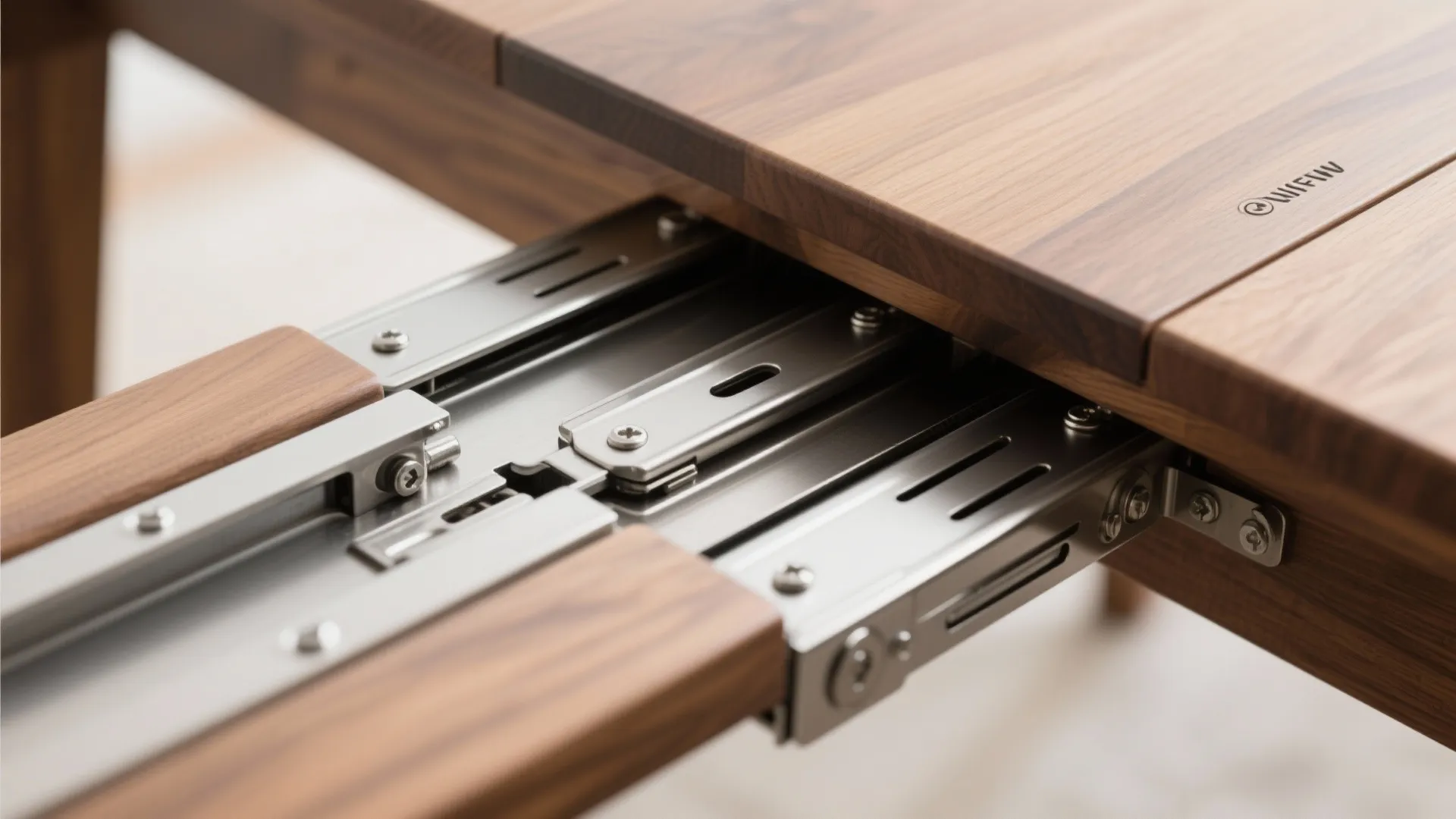 Extendable tables and fold-down wall leaves