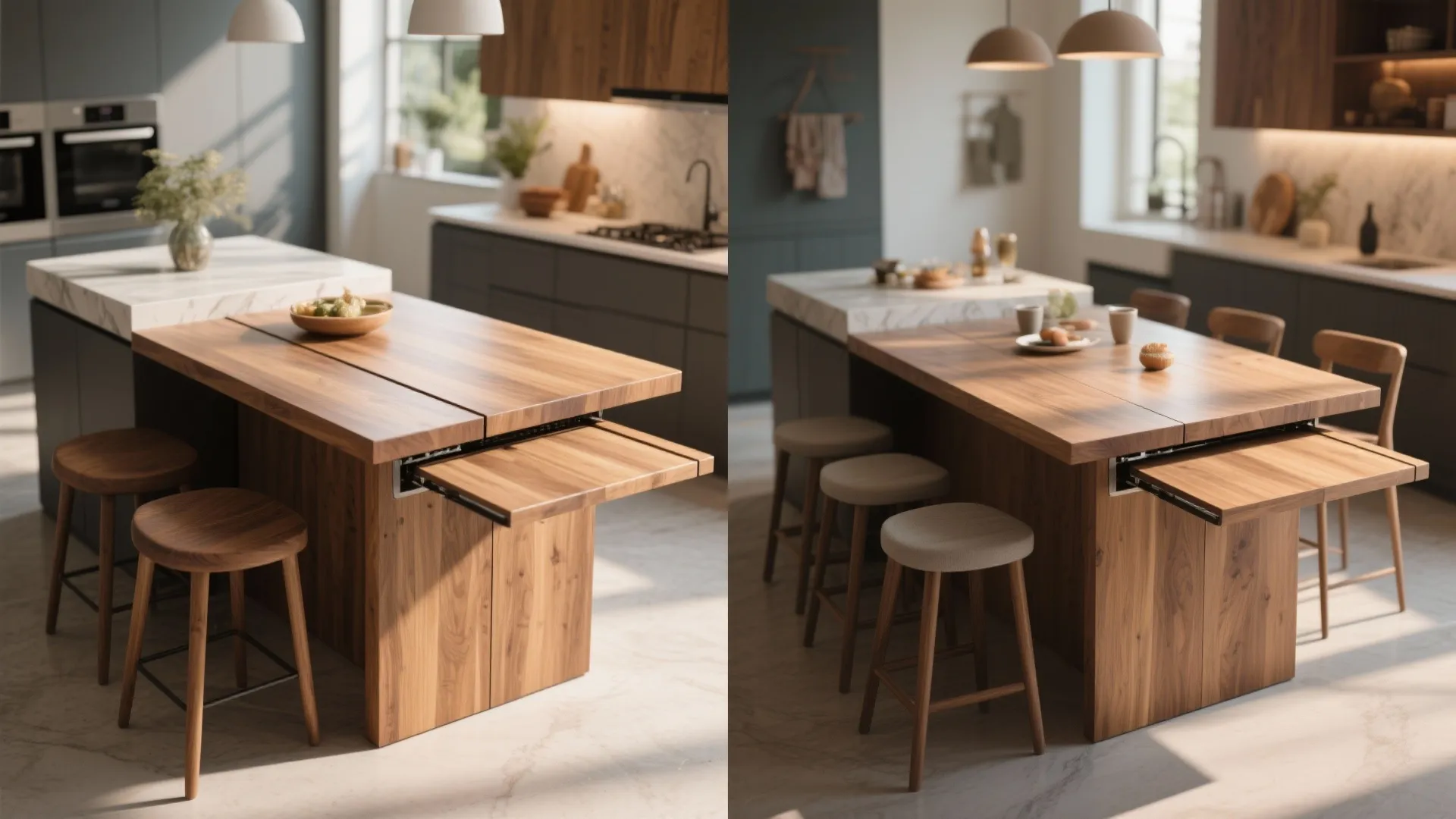 2. Extendable Table-Island