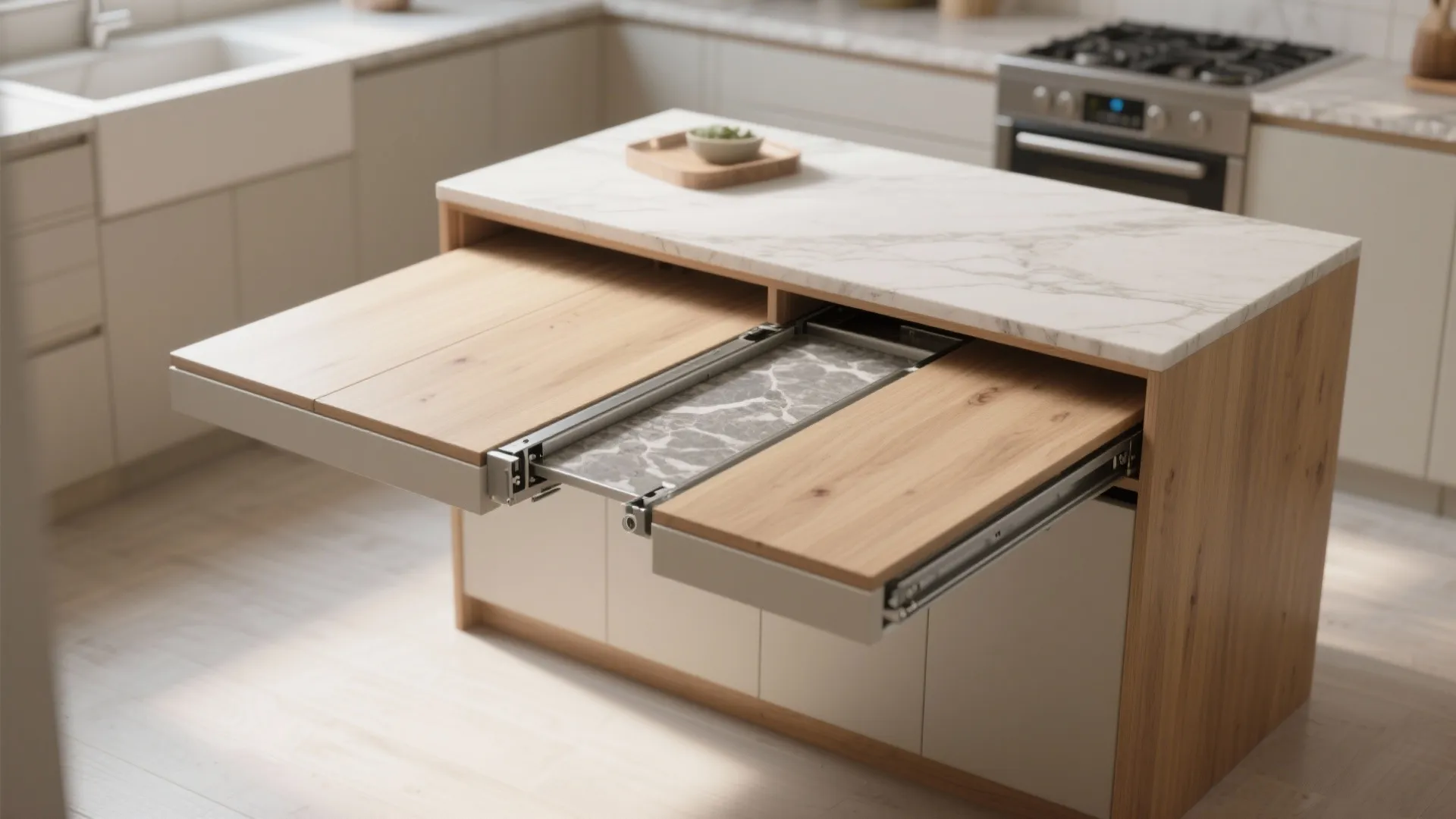 2. Fold‑away or extendable island