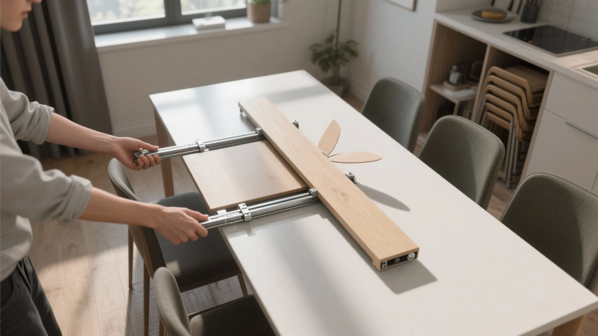 2. Extendable narrow table