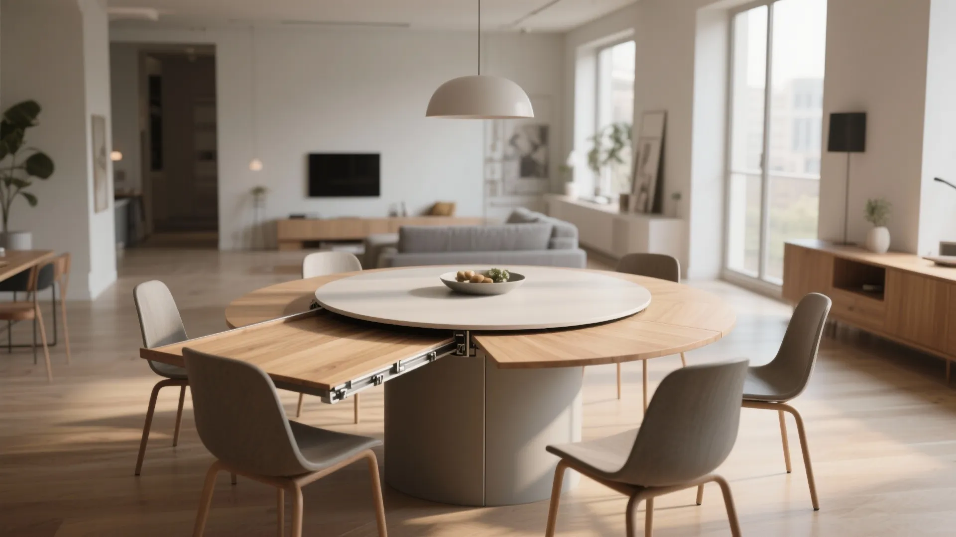 Extendable round center