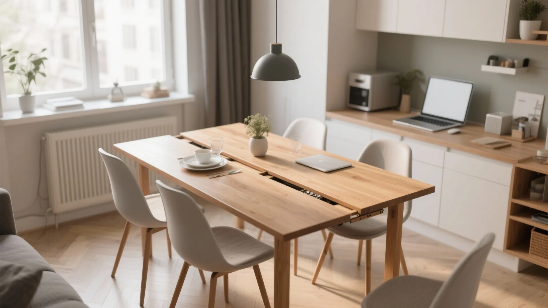 Convertible extendable table