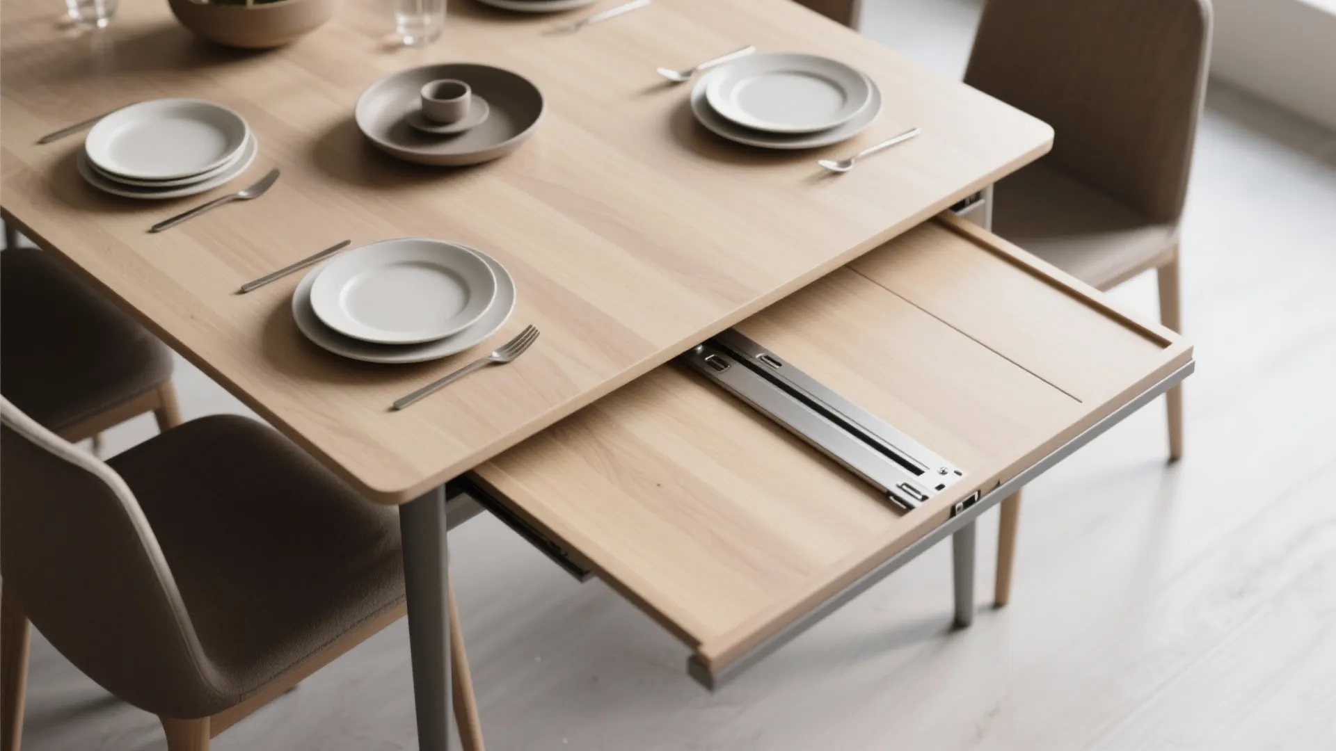 4. Extendable or folding tabletop for flexible hosting