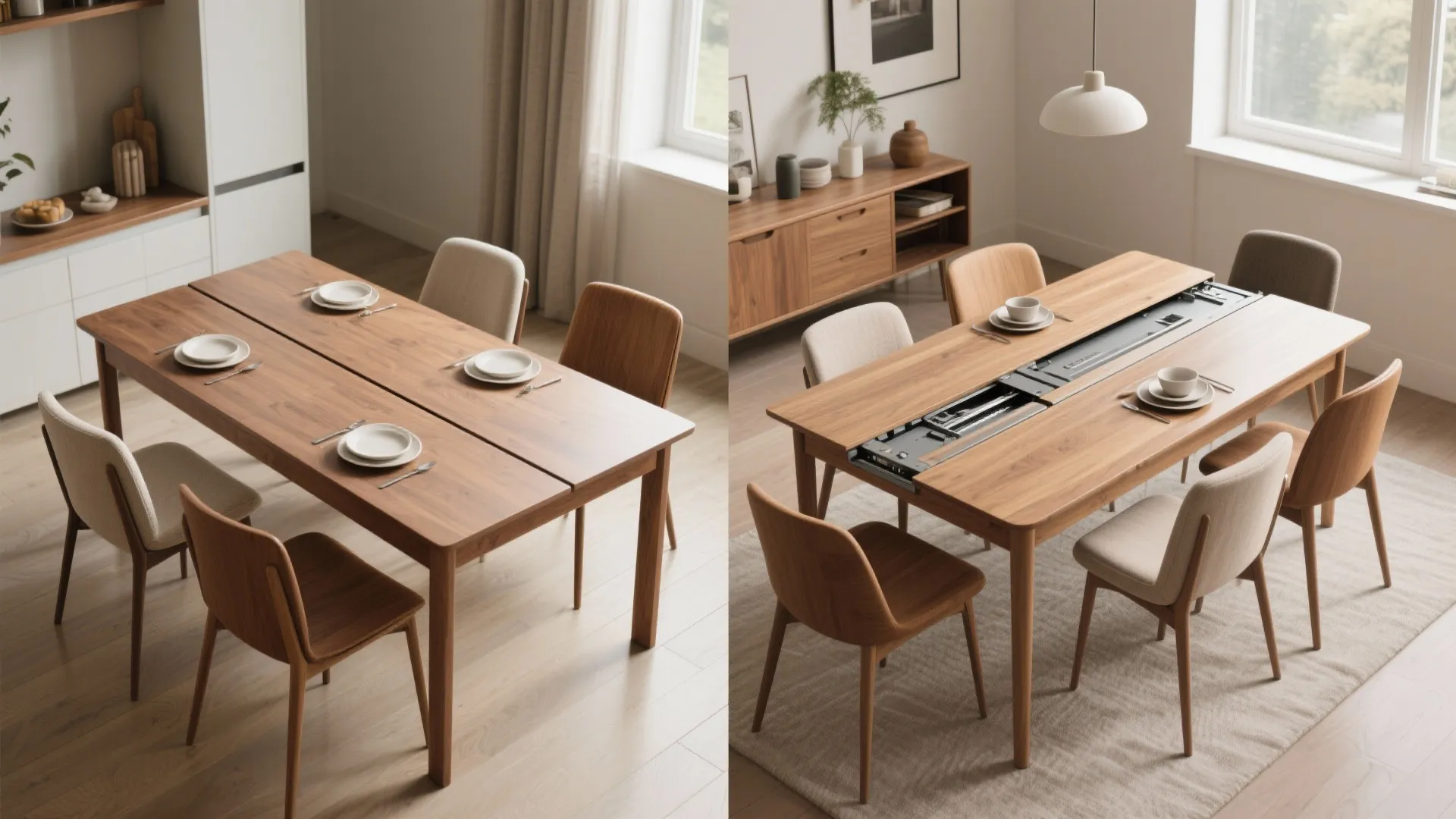 4. Extendable rectangular table