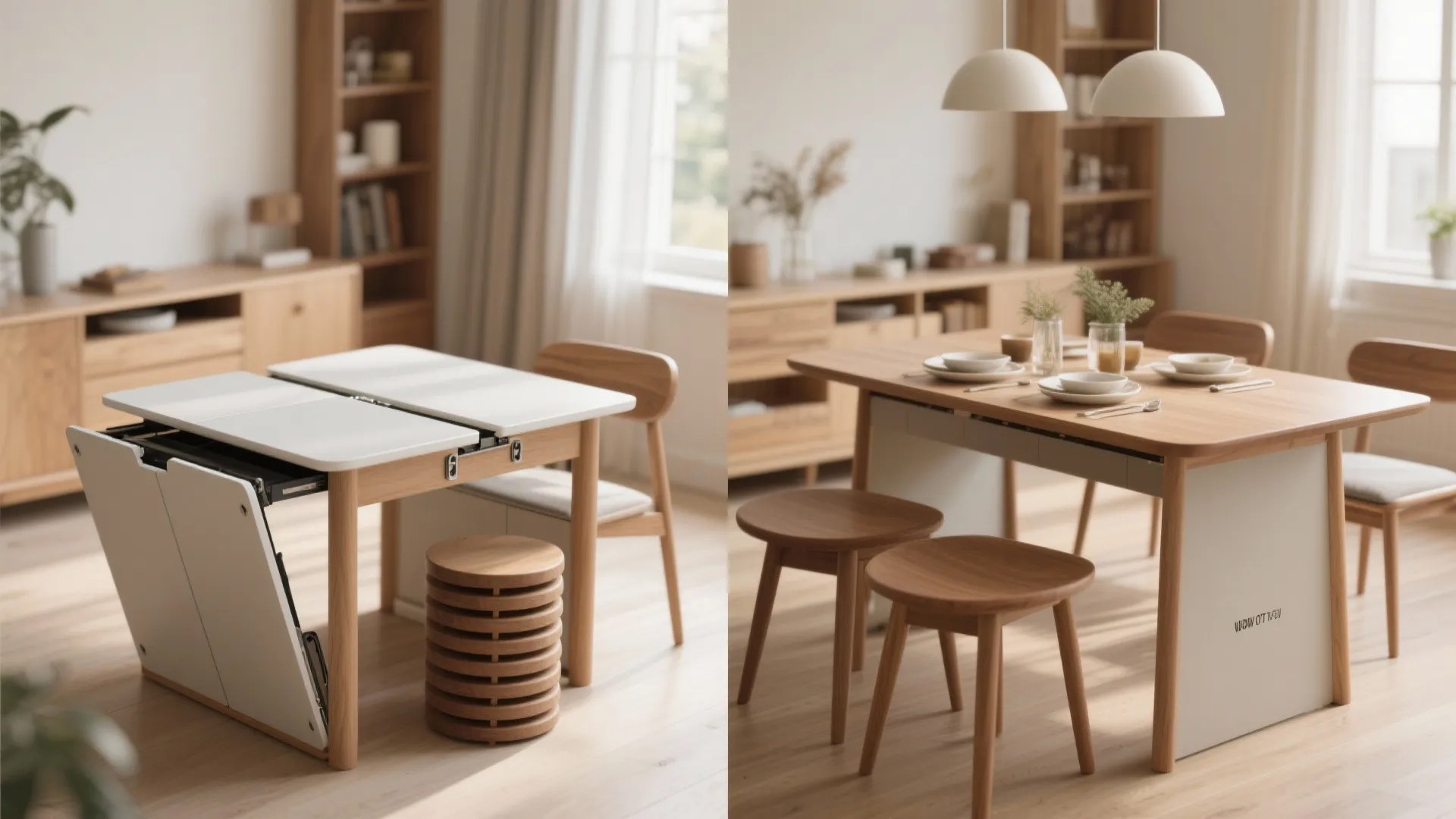 3. Convertible tables and multi-use furniture