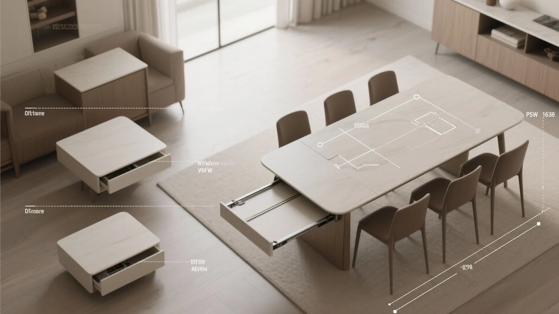 2. Extendable Table (Hidden Expandability)