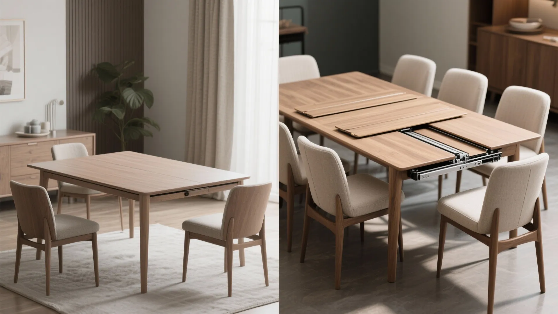 4. Extendable table: compact daily, roomy when needed