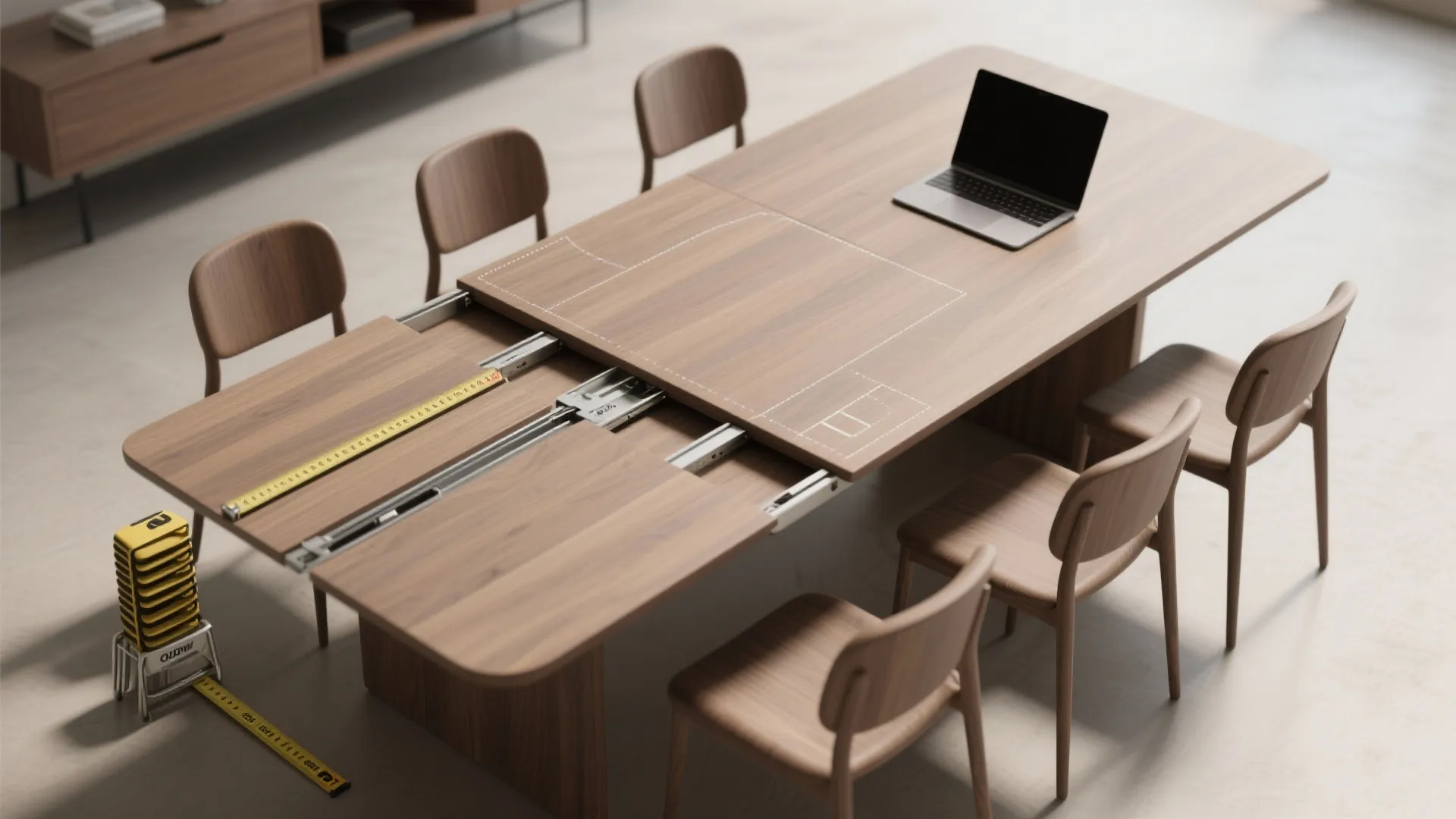 3. Extendable or drop-leaf table — compact daily, expandable for guests