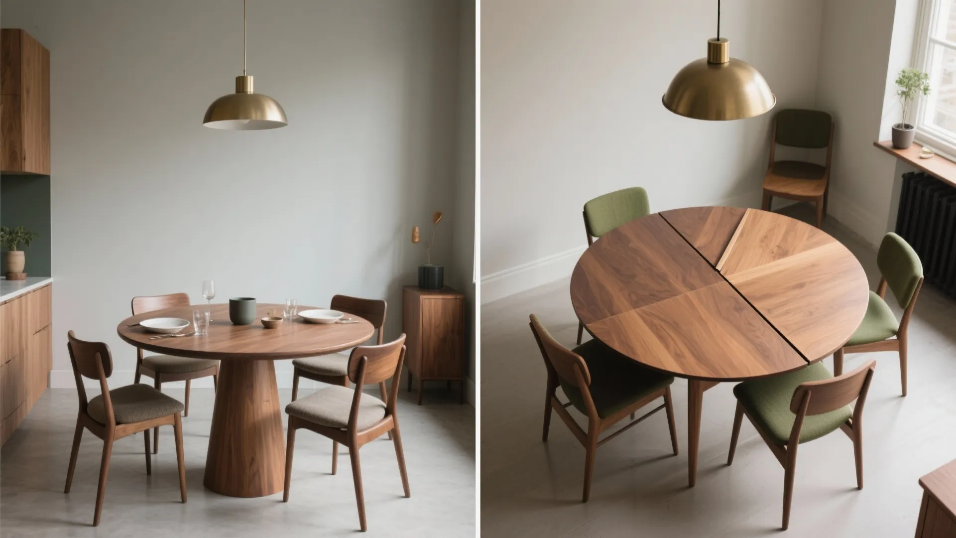 Round or Extendable Tables to Improve Flow