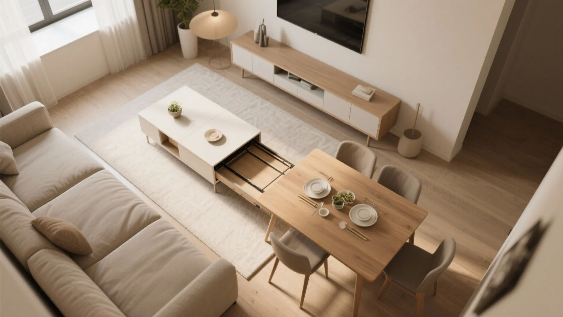 2. Extendable Dining Table