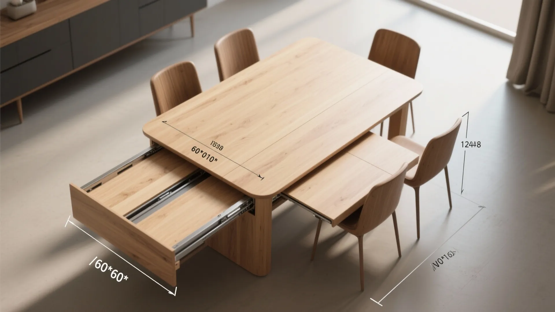 3. Choose an extendable table for flexibility
