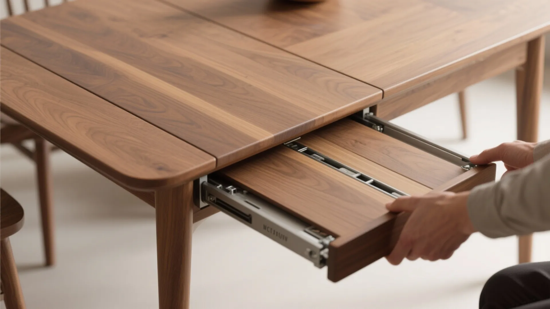 4. Extendable plank table
