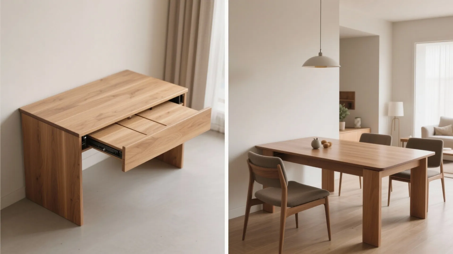 3. Extendable Wall-edge Table
