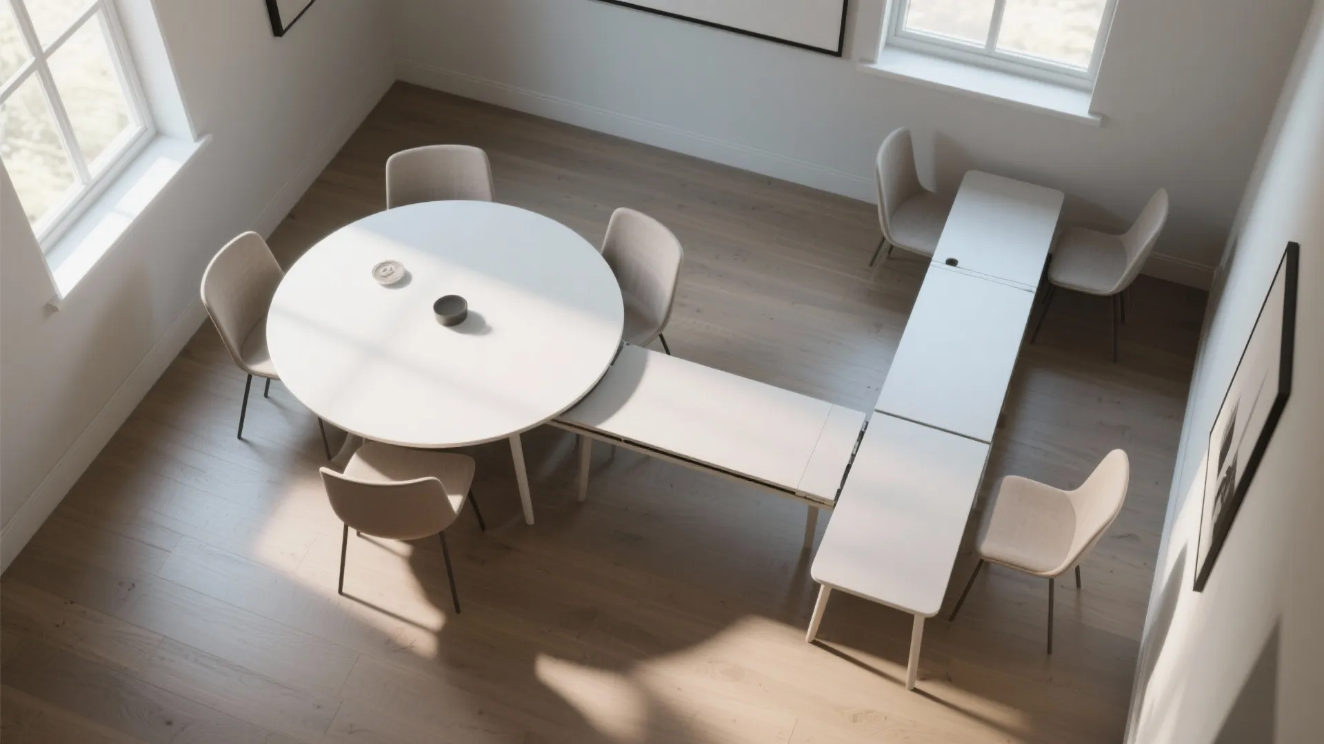 4. Compact extension round table