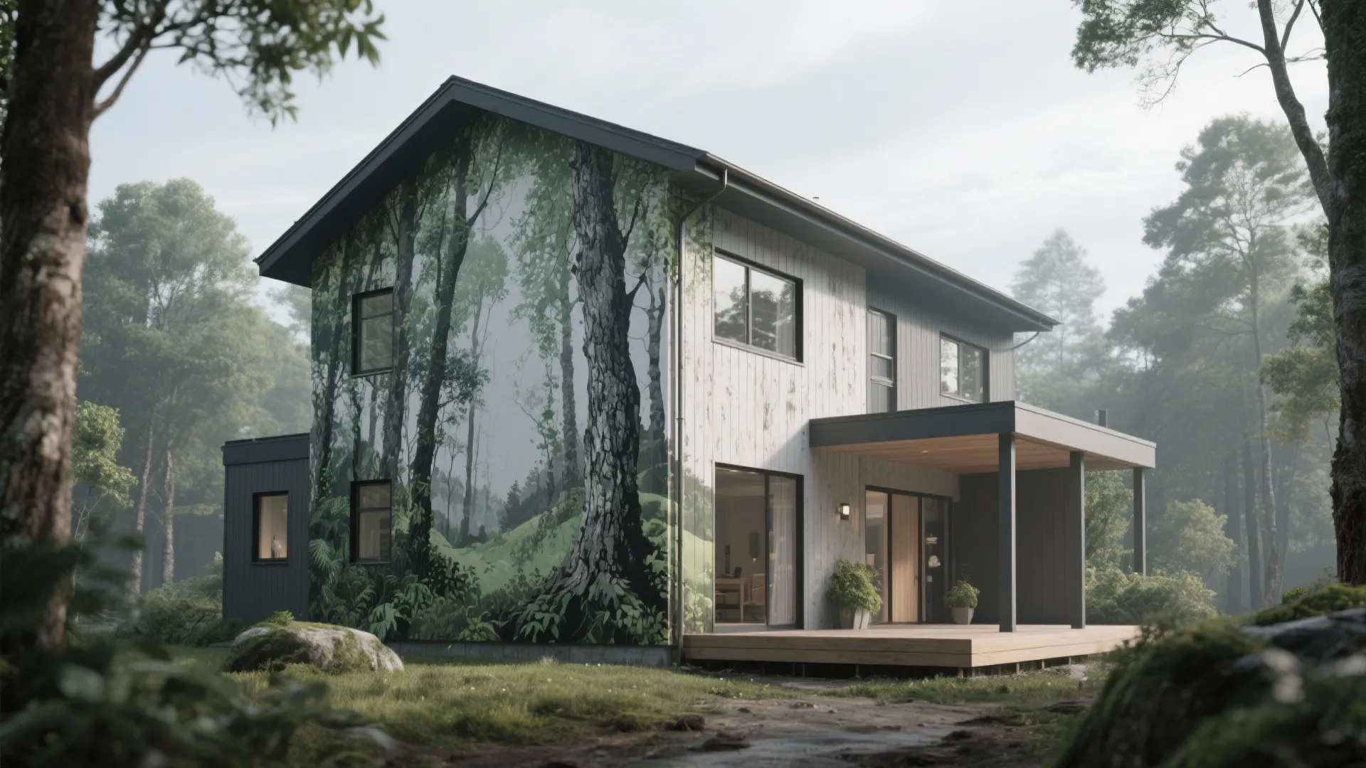 4. Exterior Camouflage: Painting to Blend with Trees