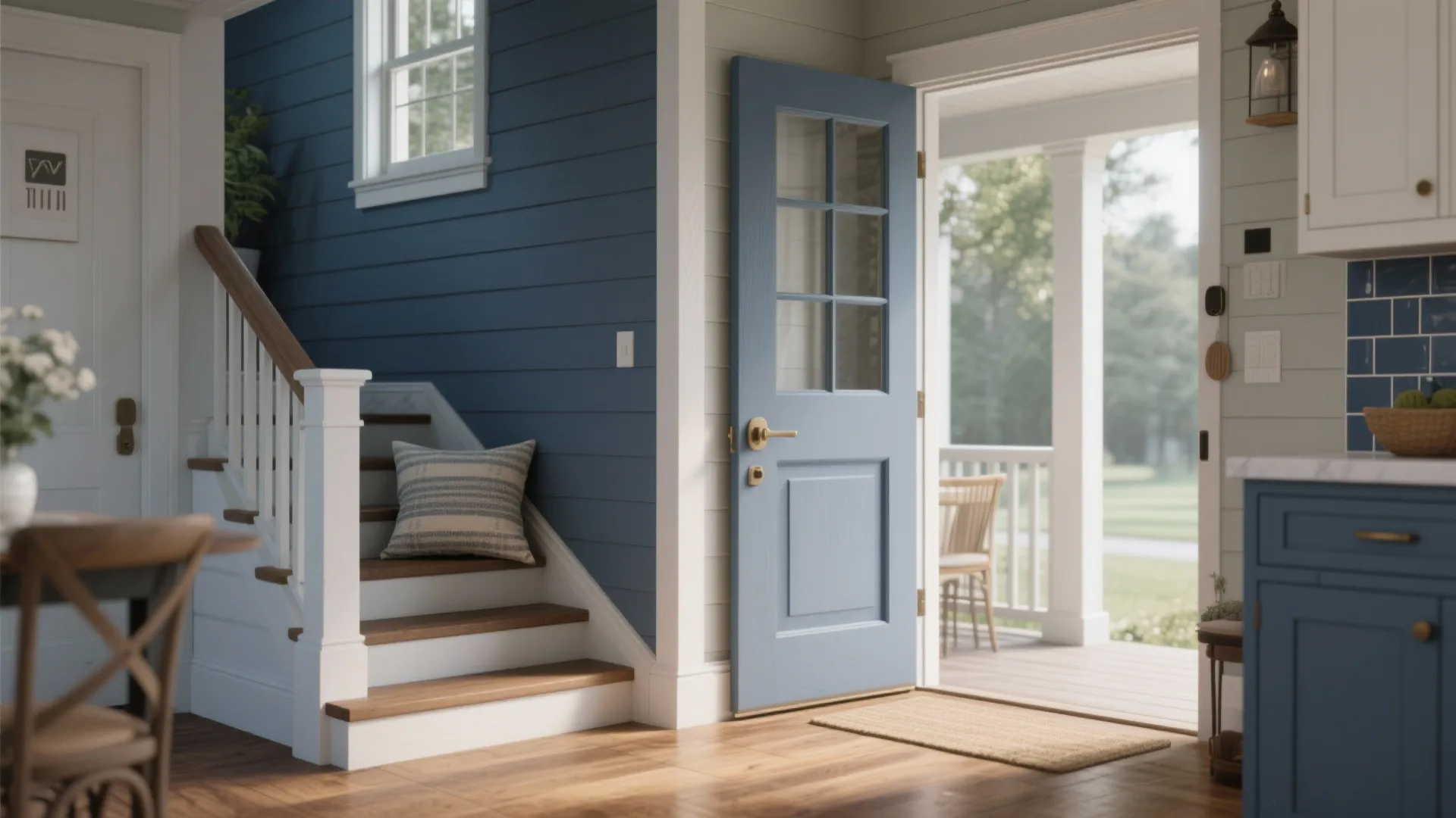 5. Bring the exterior palette inside